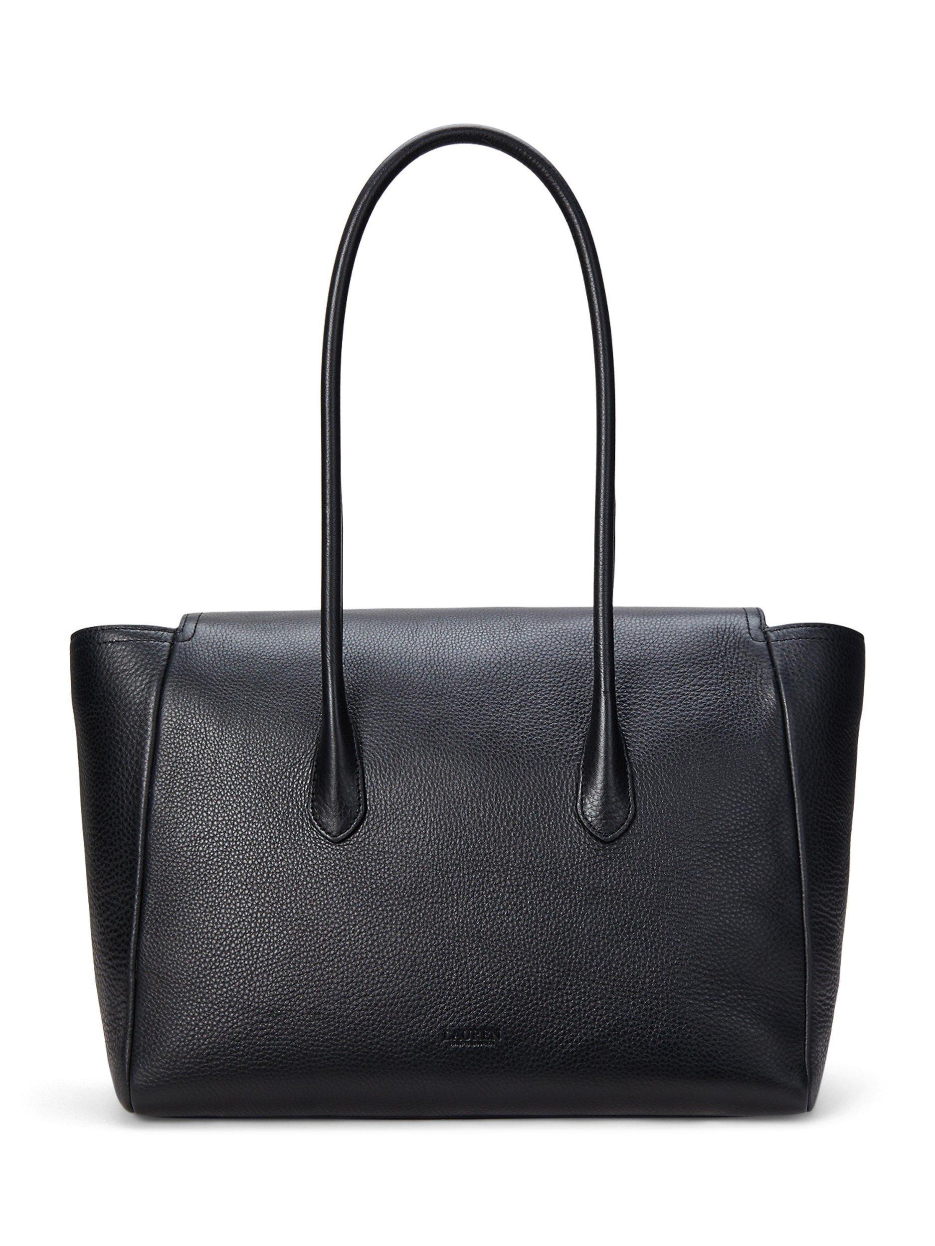 Ralph Lauren large pebbled leather satchel tote (British brand)