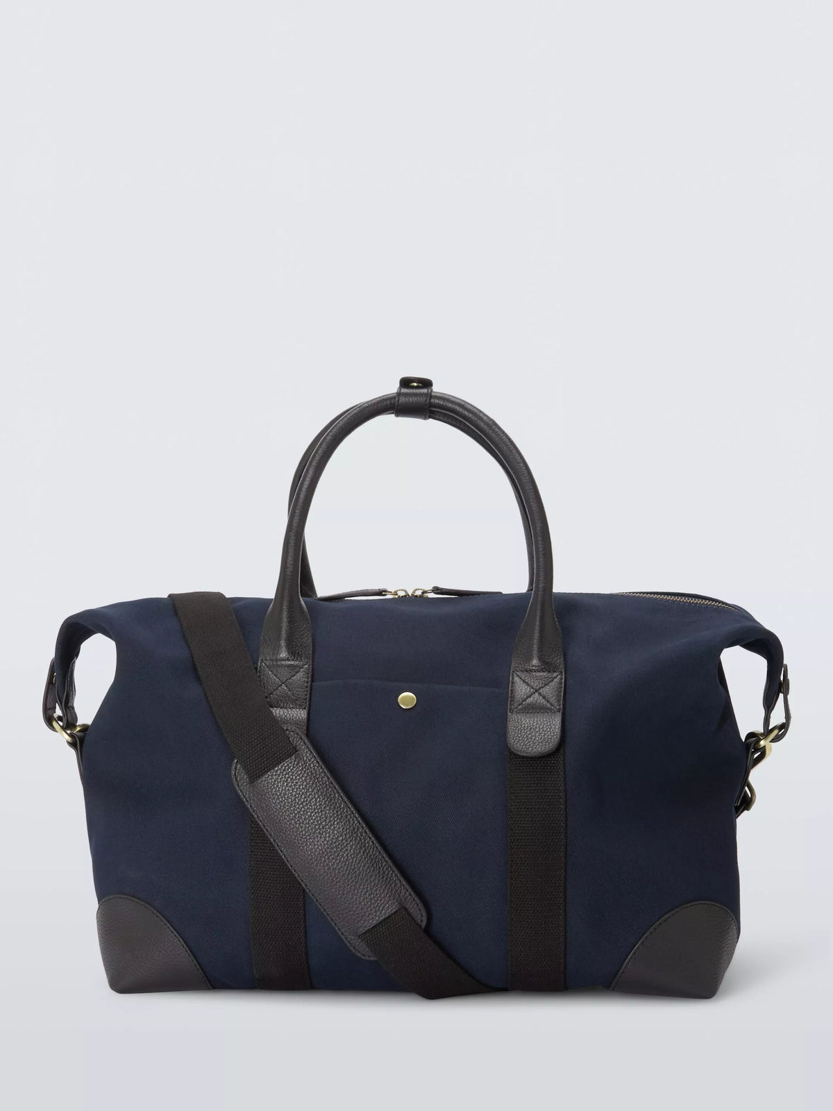 John Lewis cotton canvas overnighter bag with leather corners, UK version