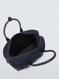 John Lewis cotton canvas overnighter bag with leather corners, UK version