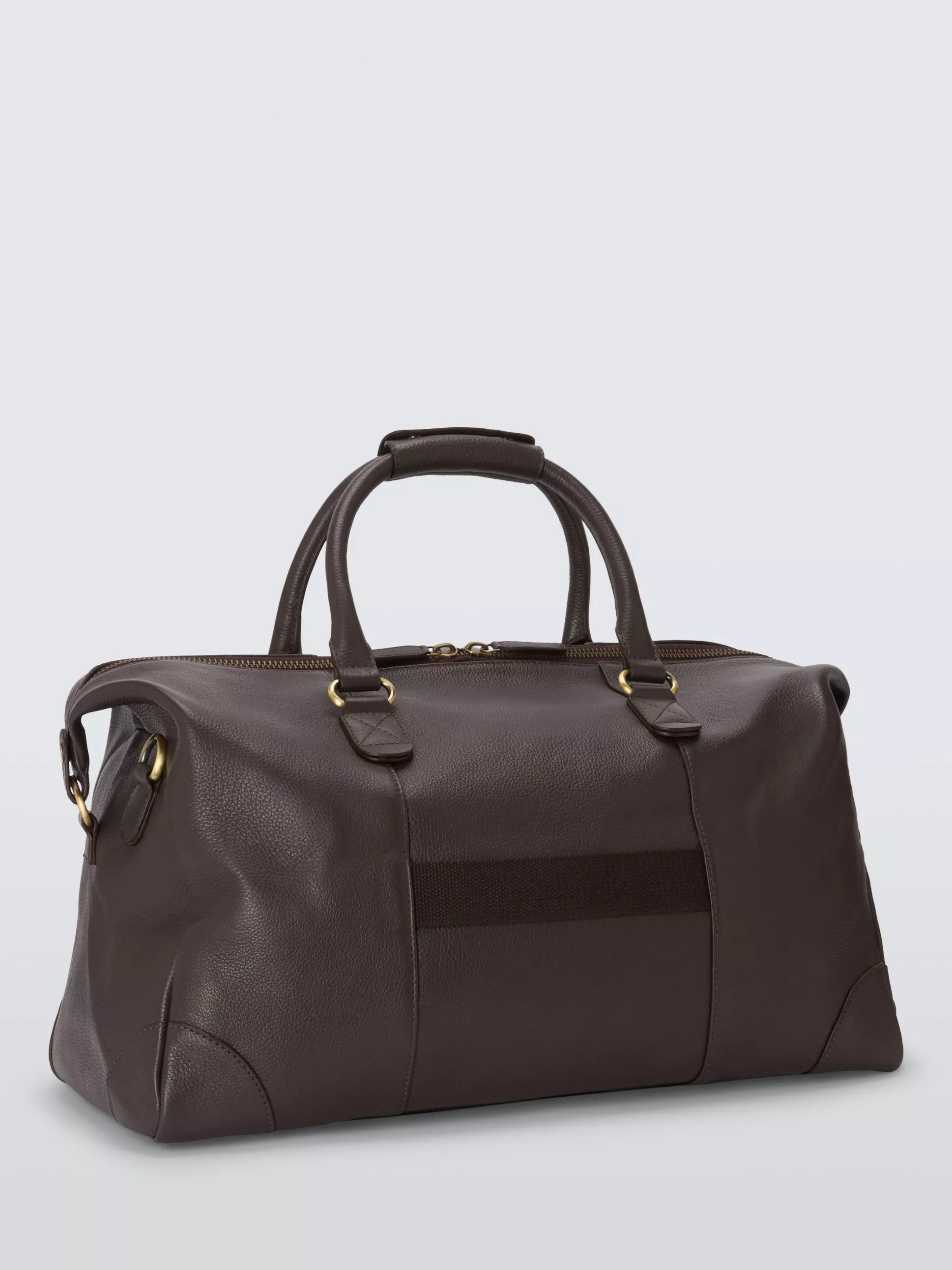 John Lewis leather weekender bag large, imported from the UK