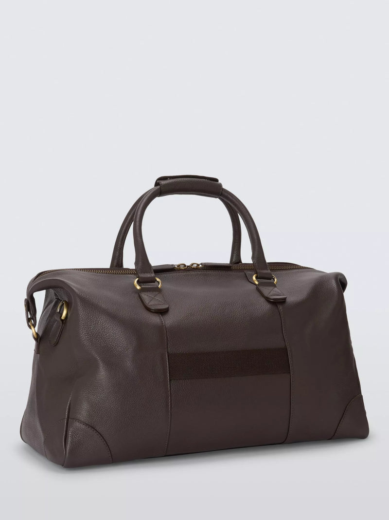 John Lewis leather weekender bag large, imported from the UK