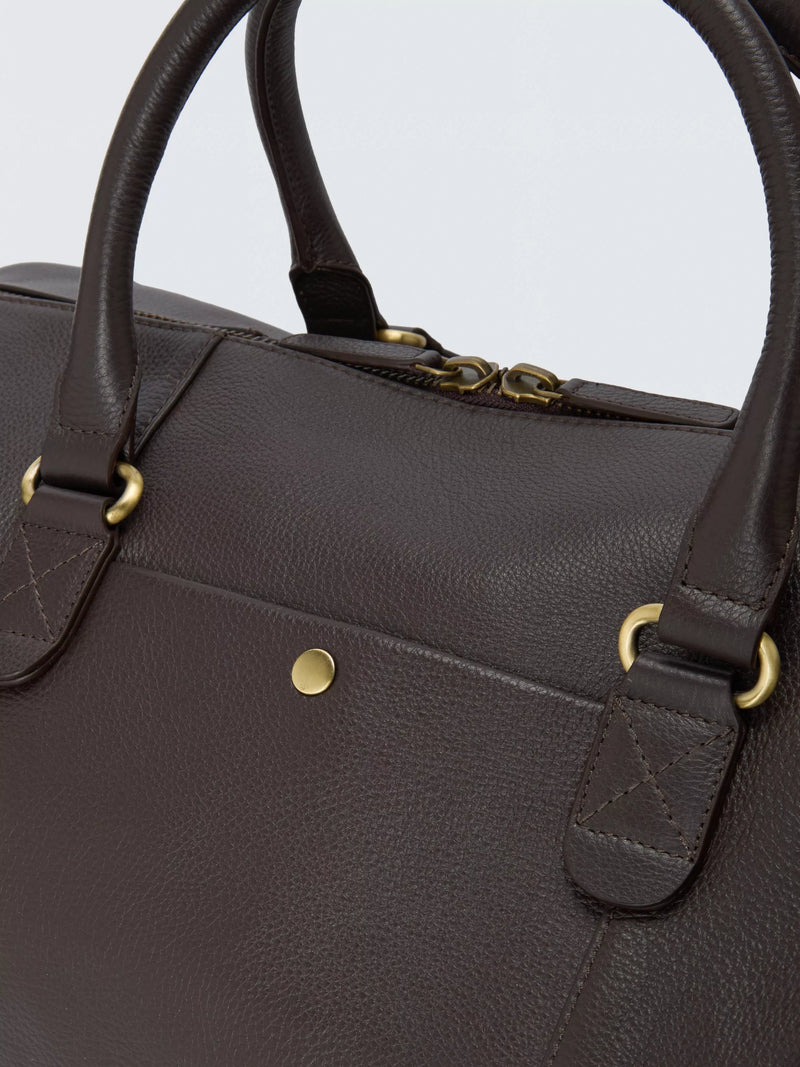 John Lewis leather weekender bag large, imported from the UK