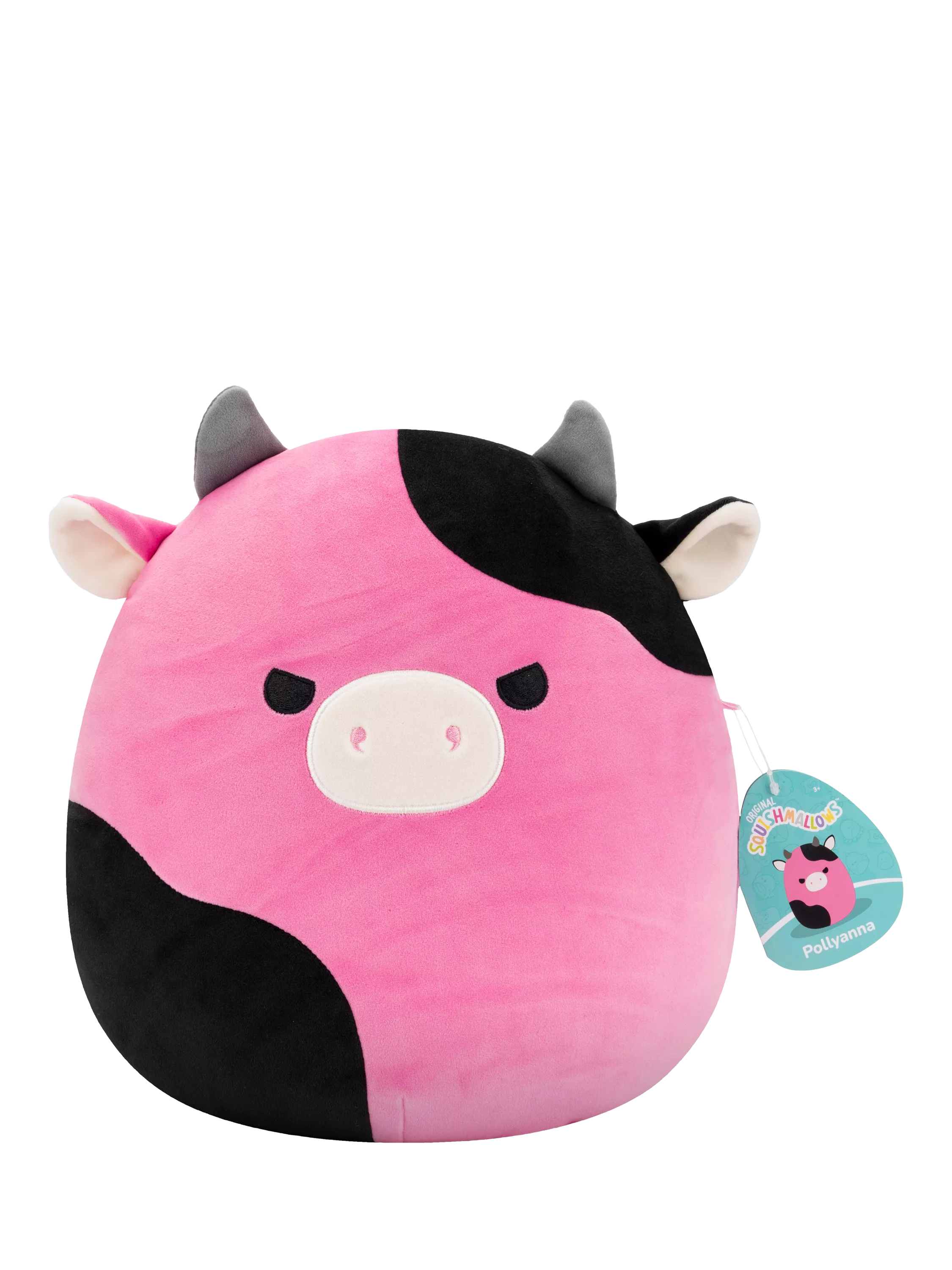Squishmallows Pollyanna cow plush toy 12 inches, imported from the UK