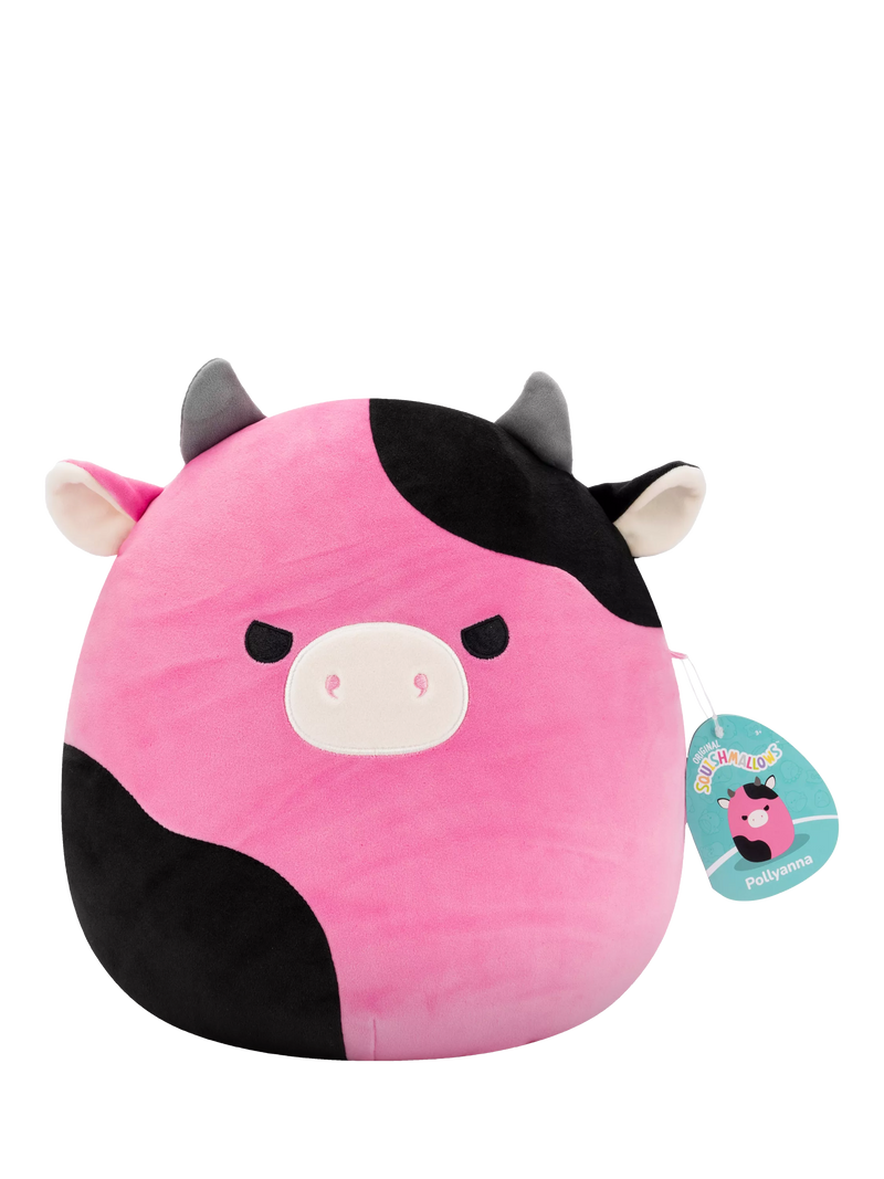 Squishmallows Pollyanna cow plush toy 12 inches, imported from the UK