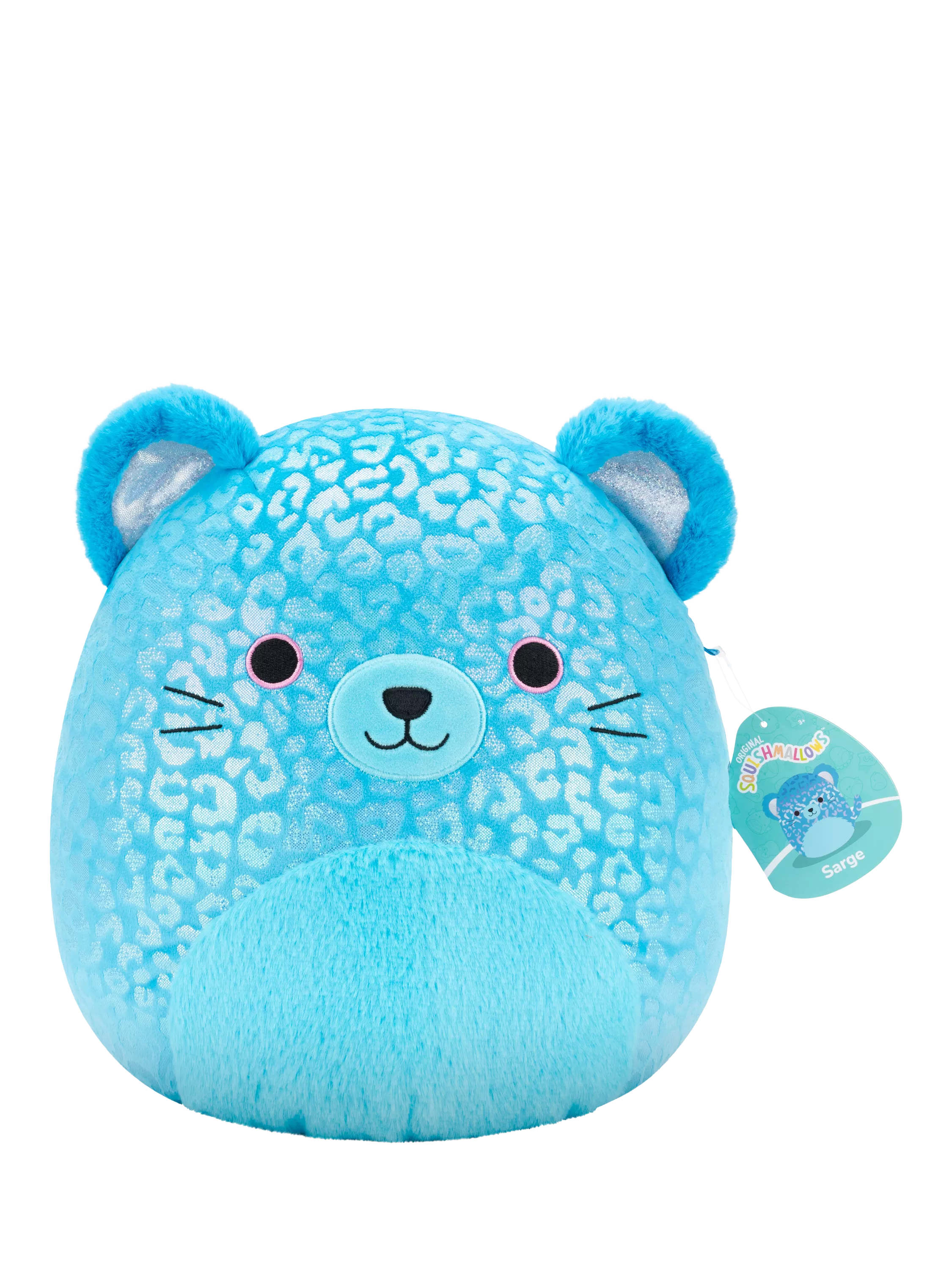 Squishmallows Sarge blue jaguar plush soft toy - British product