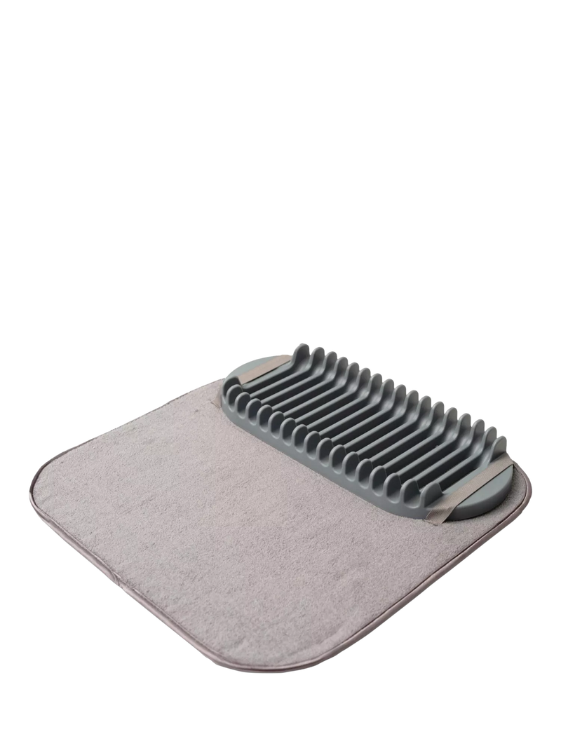 ADDIS grey microfibre sink mat with drying rack, UK version