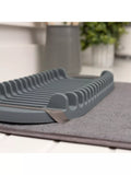 ADDIS grey microfibre sink mat with drying rack, UK version