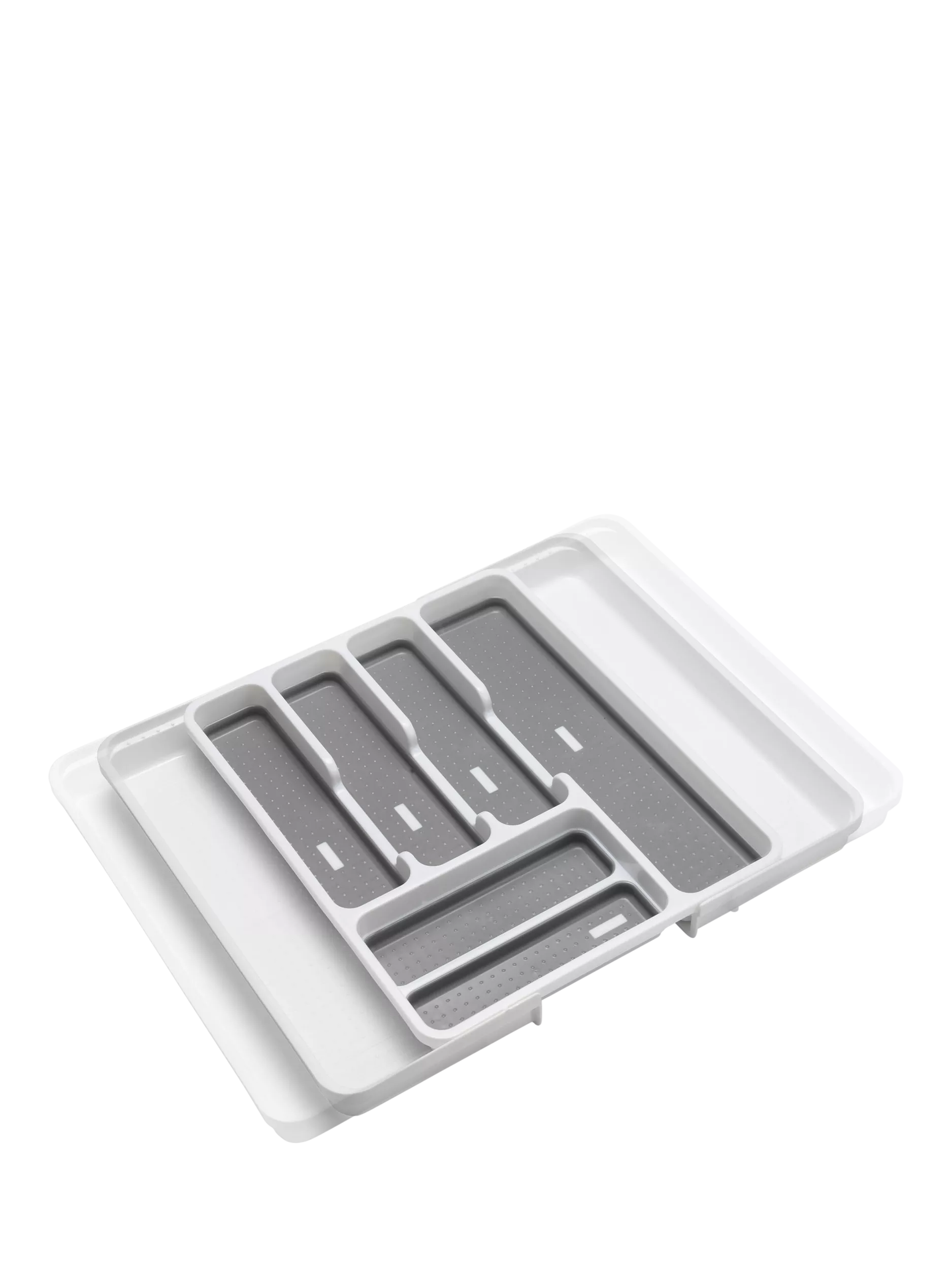ADDIS extendable drawer organiser white and grey, imported from the UK