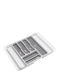 ADDIS extendable drawer organiser white and grey, imported from the UK