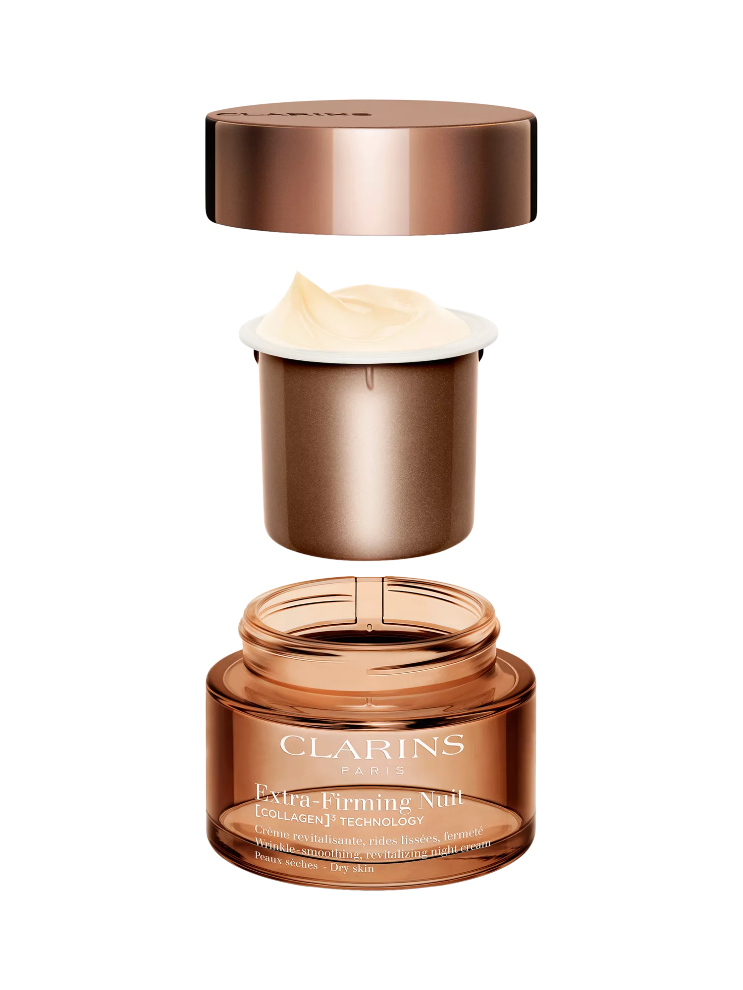 Clarins Extra-Firming Night Cream for dry skin 50ml refill - British product
