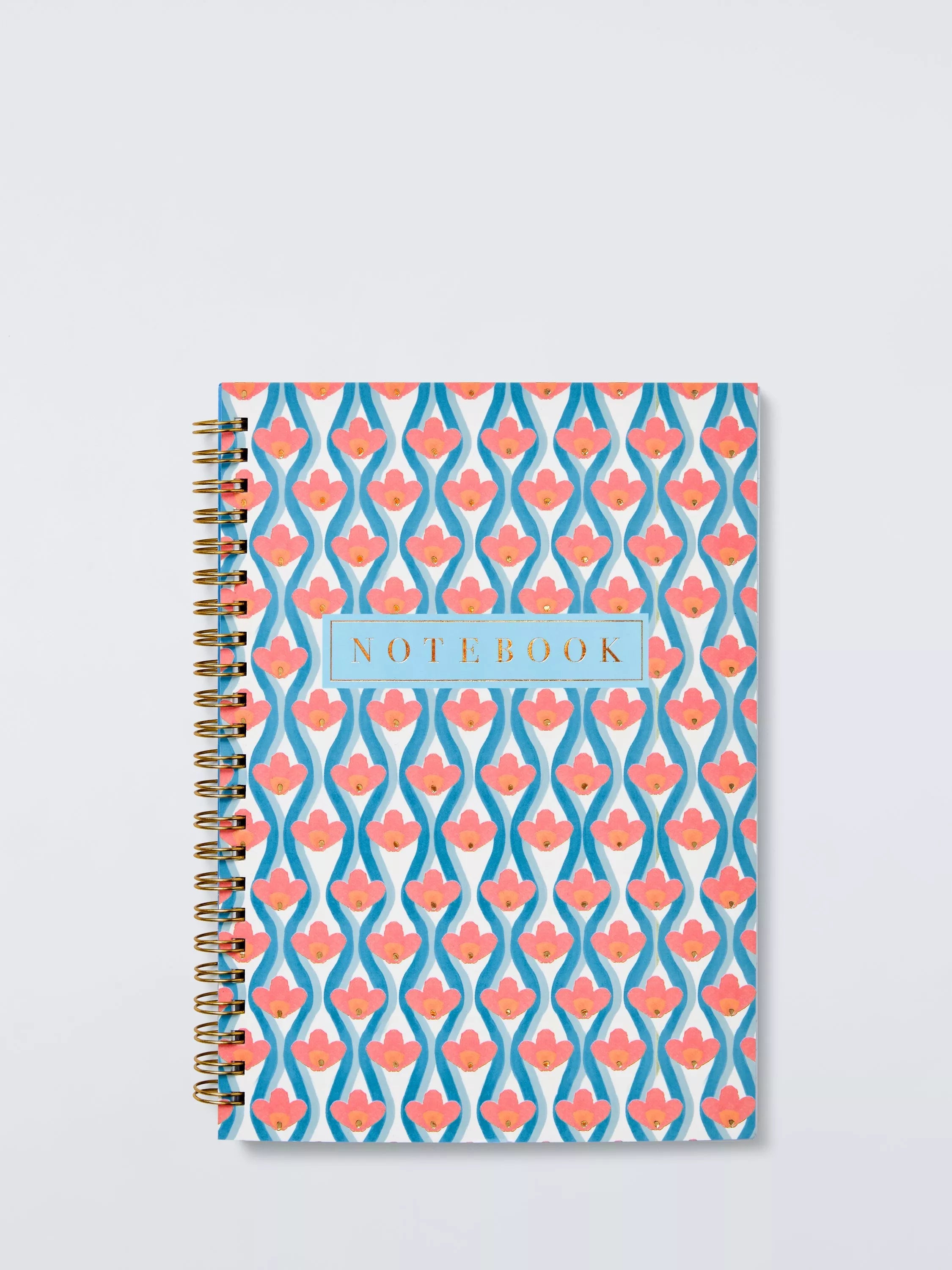 John Lewis wavy floral notebook with 160 lined pages (British brand)