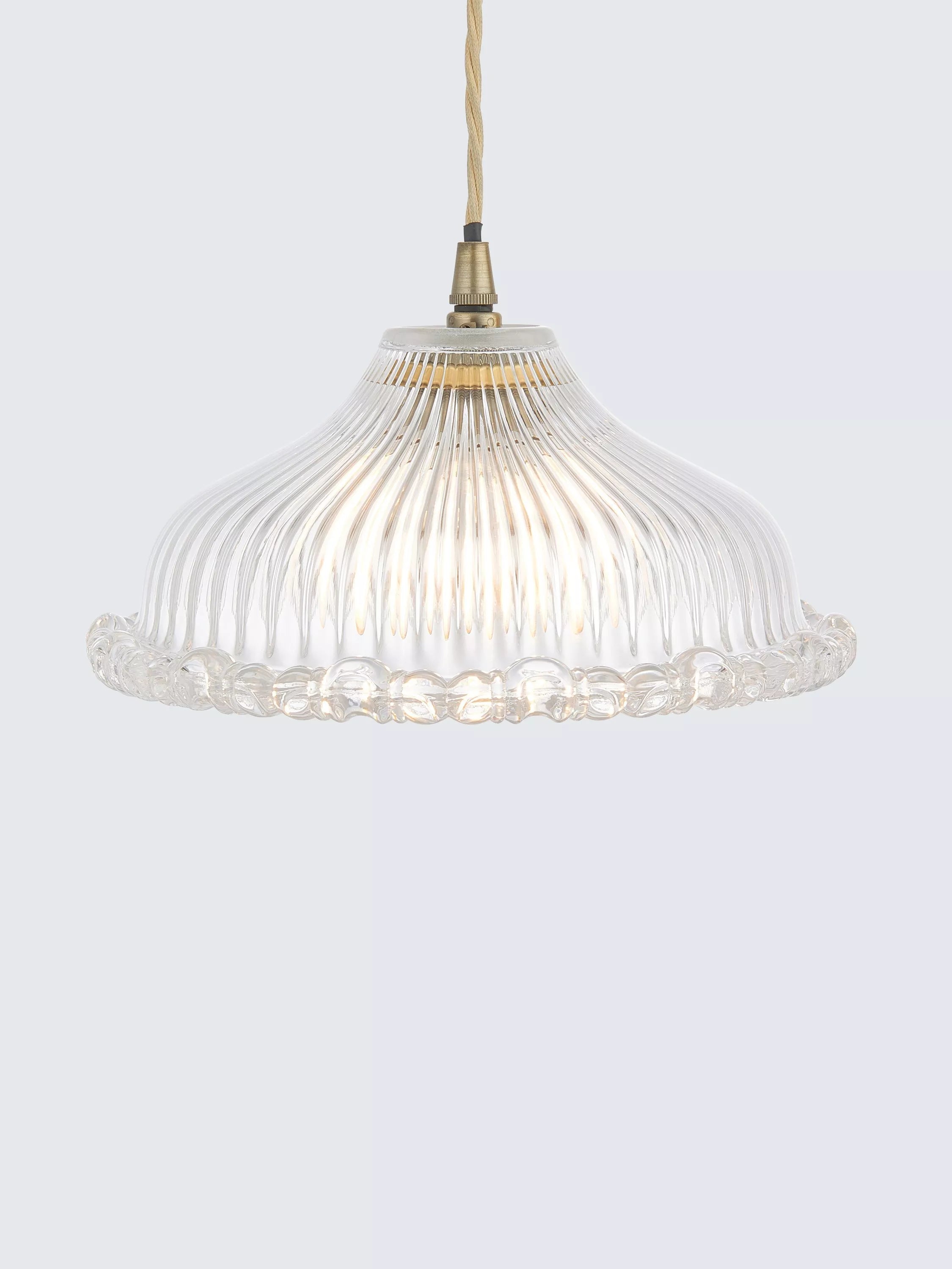John Lewis ribbed glass ceiling light shade - British product