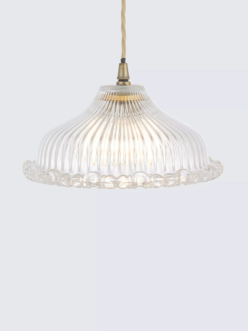 John Lewis ribbed glass ceiling light shade - British product