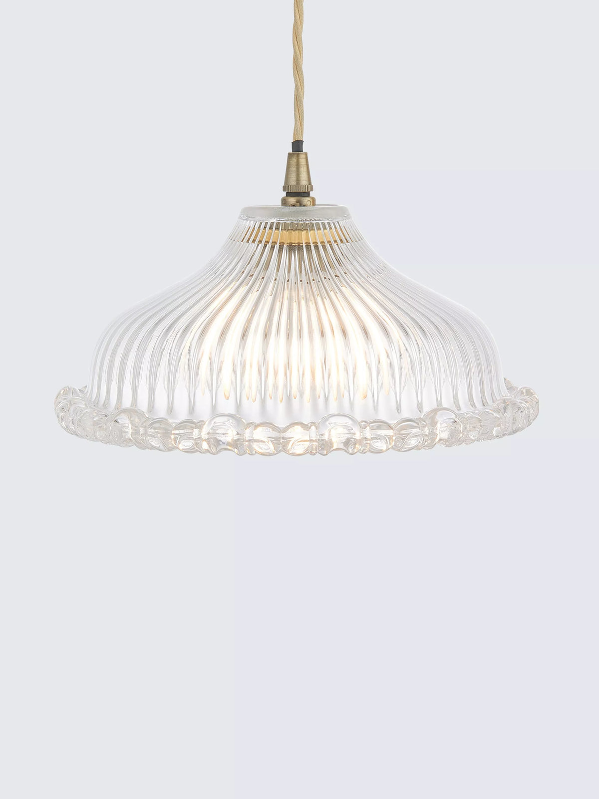 John Lewis ribbed glass ceiling light shade - British product