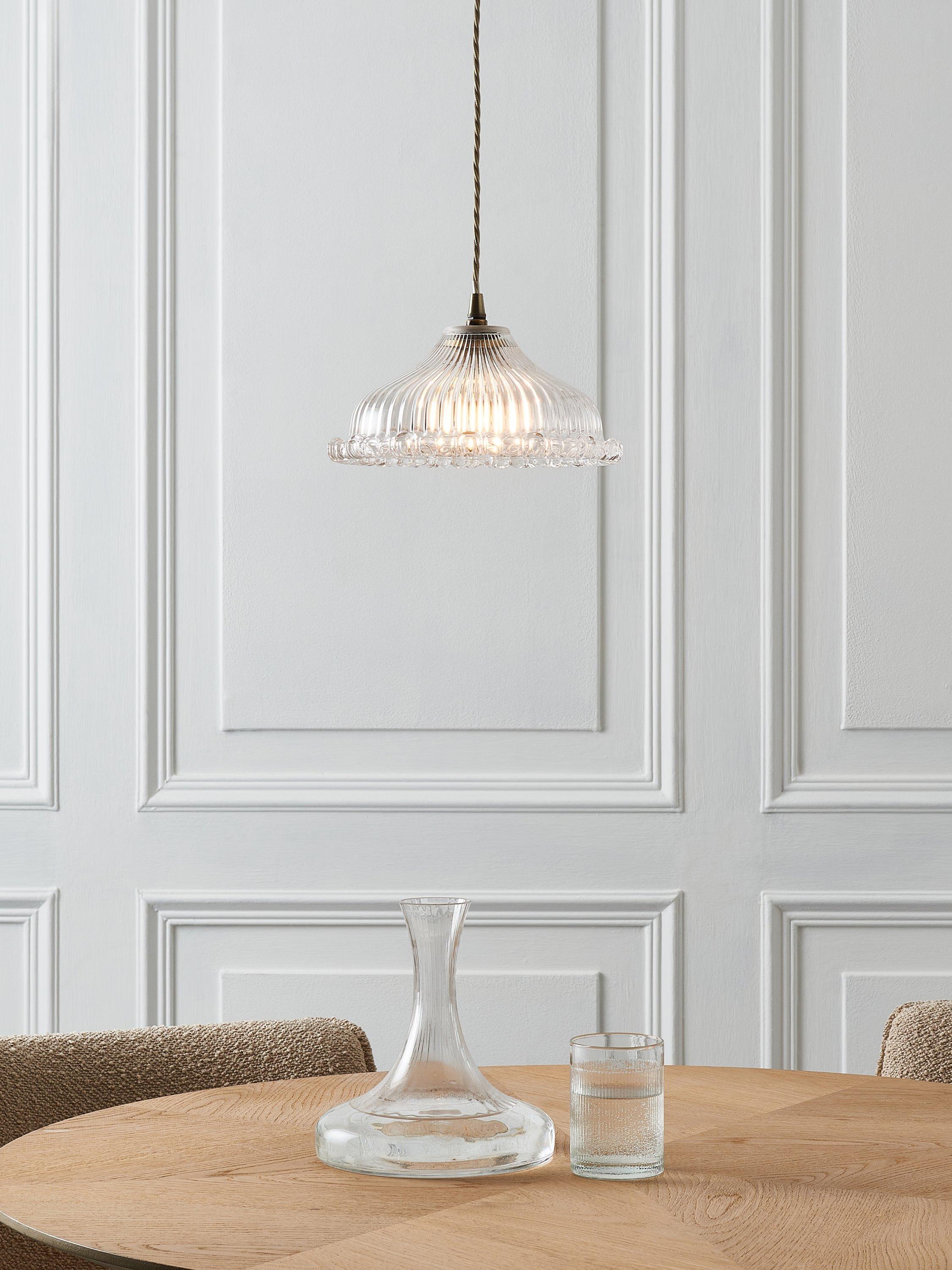 John Lewis ribbed glass ceiling light shade - British product