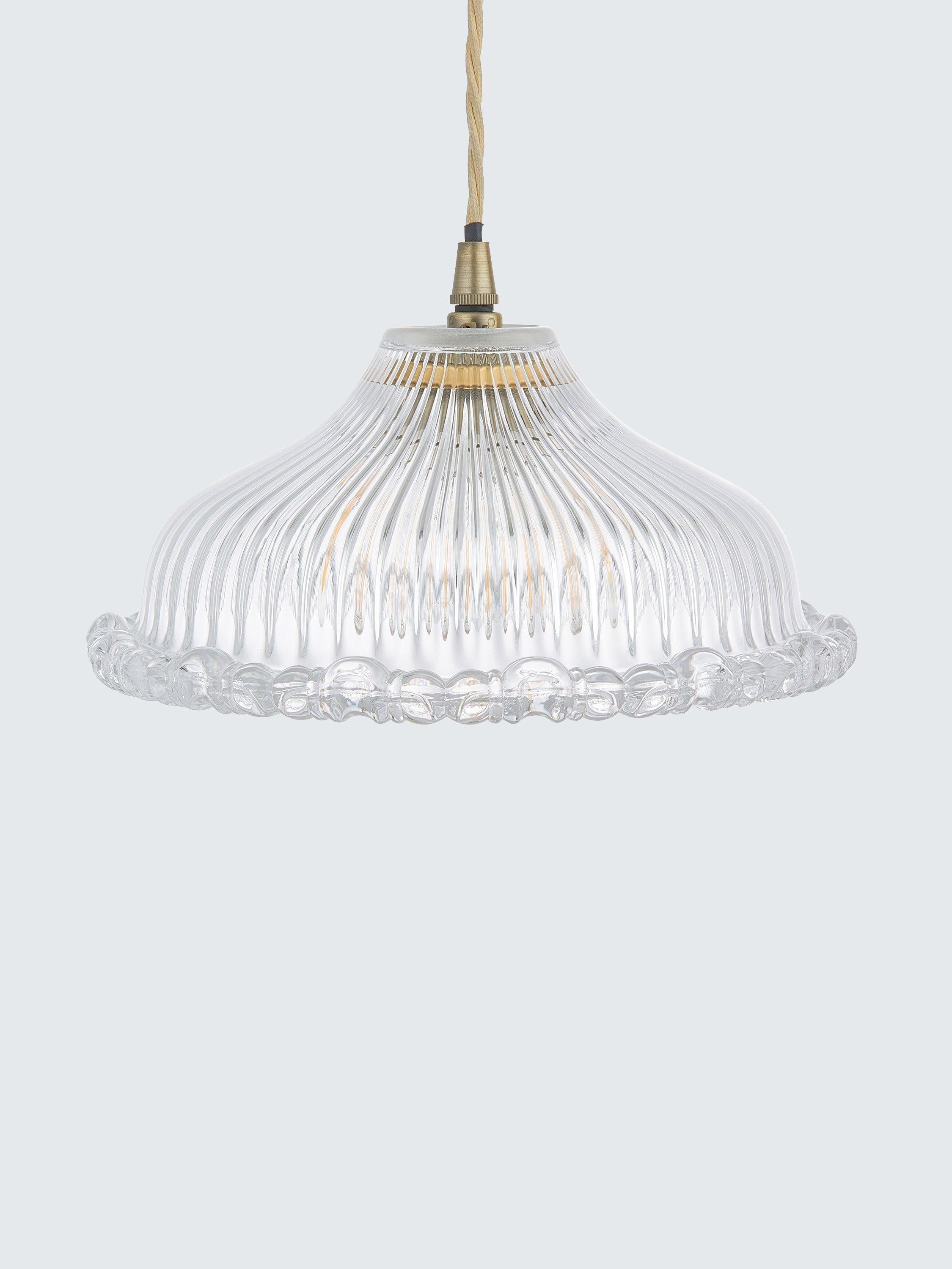 John Lewis ribbed glass ceiling light shade - British product