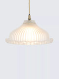 John Lewis Amelie Ribbed Glass Ceiling Light Shade, White
