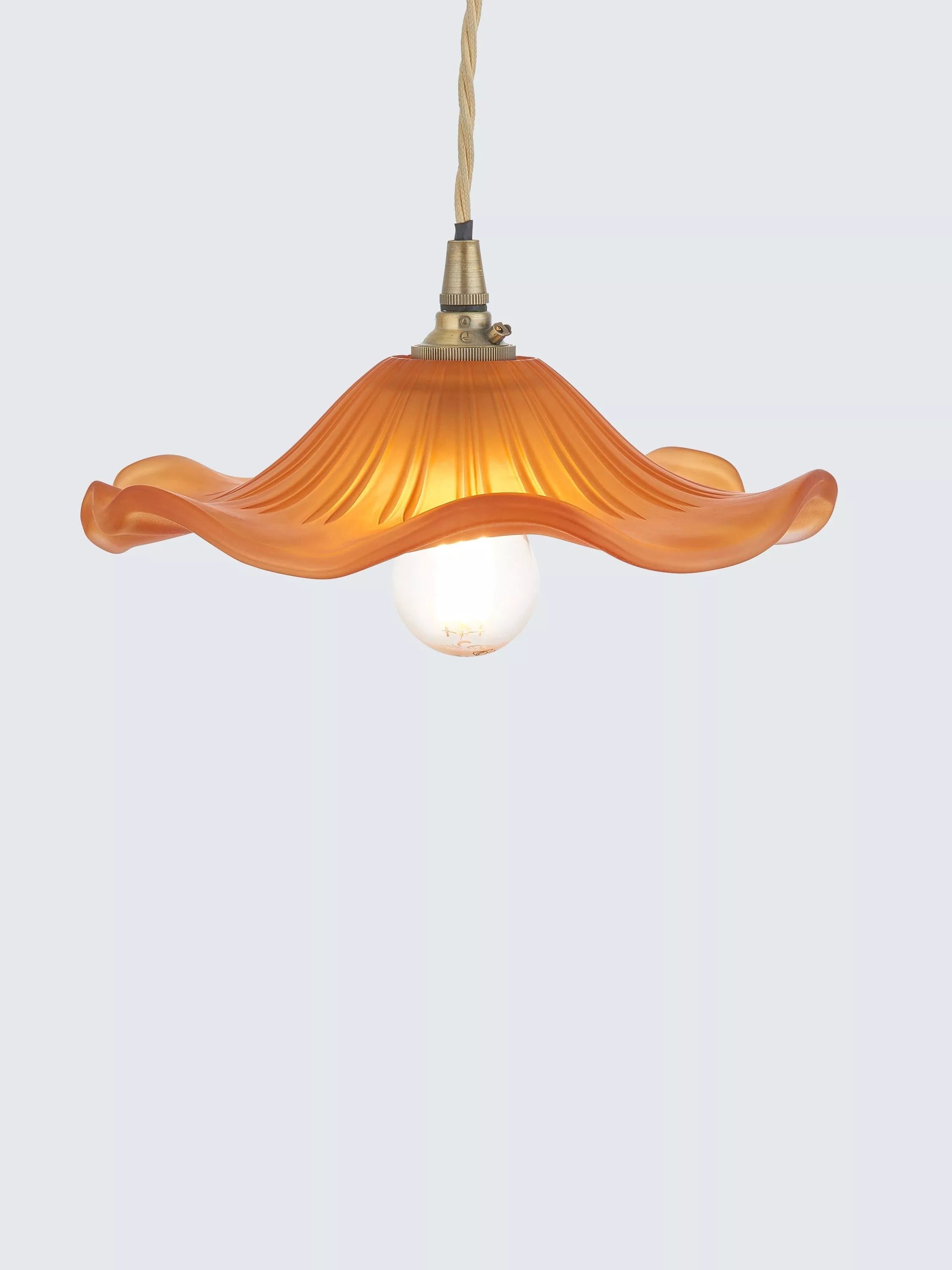 John Lewis Frenchie ribbed glass ceiling shade 23cm, imported from the UK