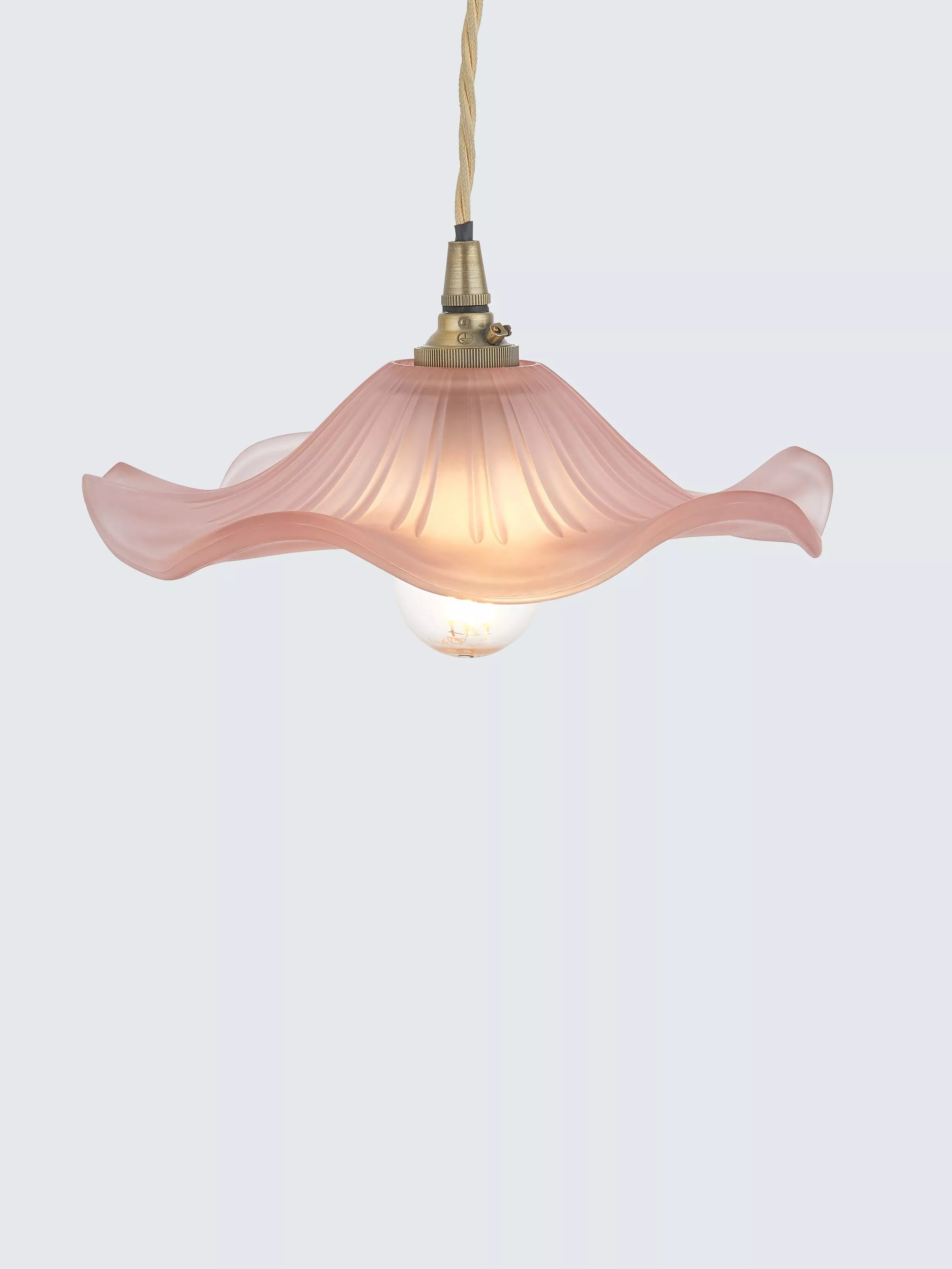John Lewis Frenchie Ribbed Glass Easy-to-Fit Ceiling Shade
