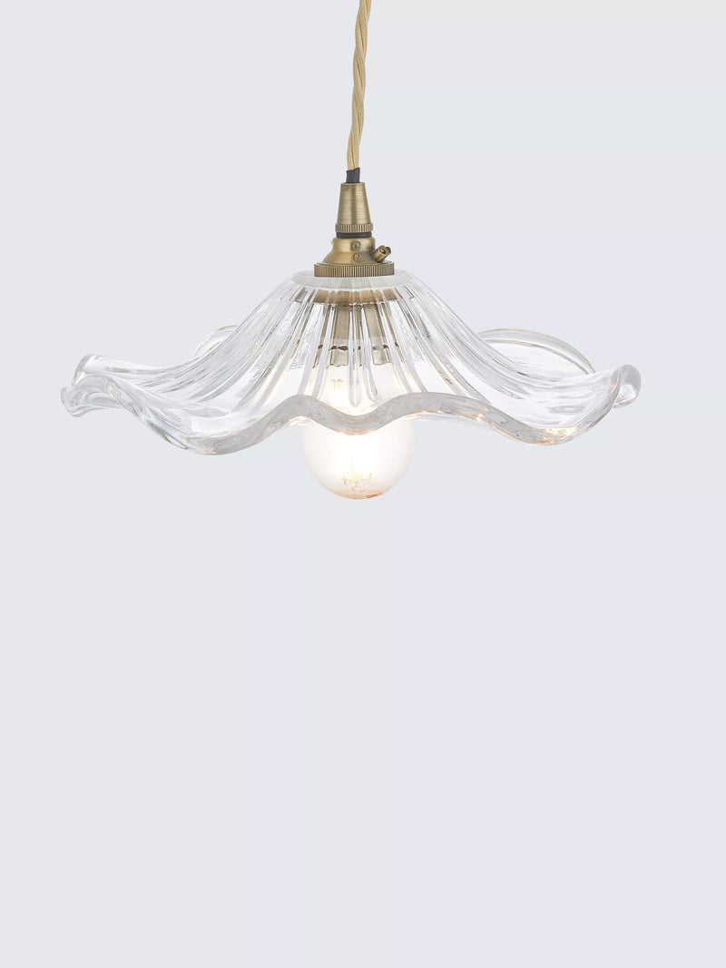 John Lewis Frenchie Ribbed Glass Easy-to-Fit Ceiling Shade