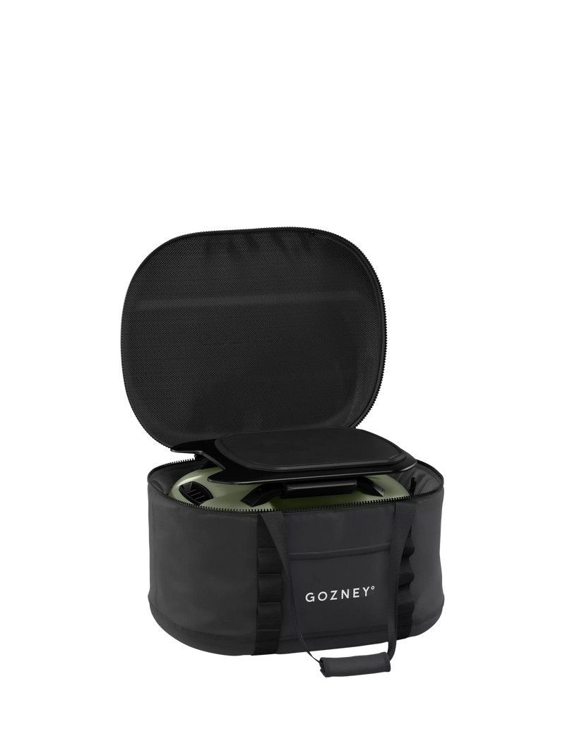 Gozney black portable pizza oven travel bag, imported from the UK