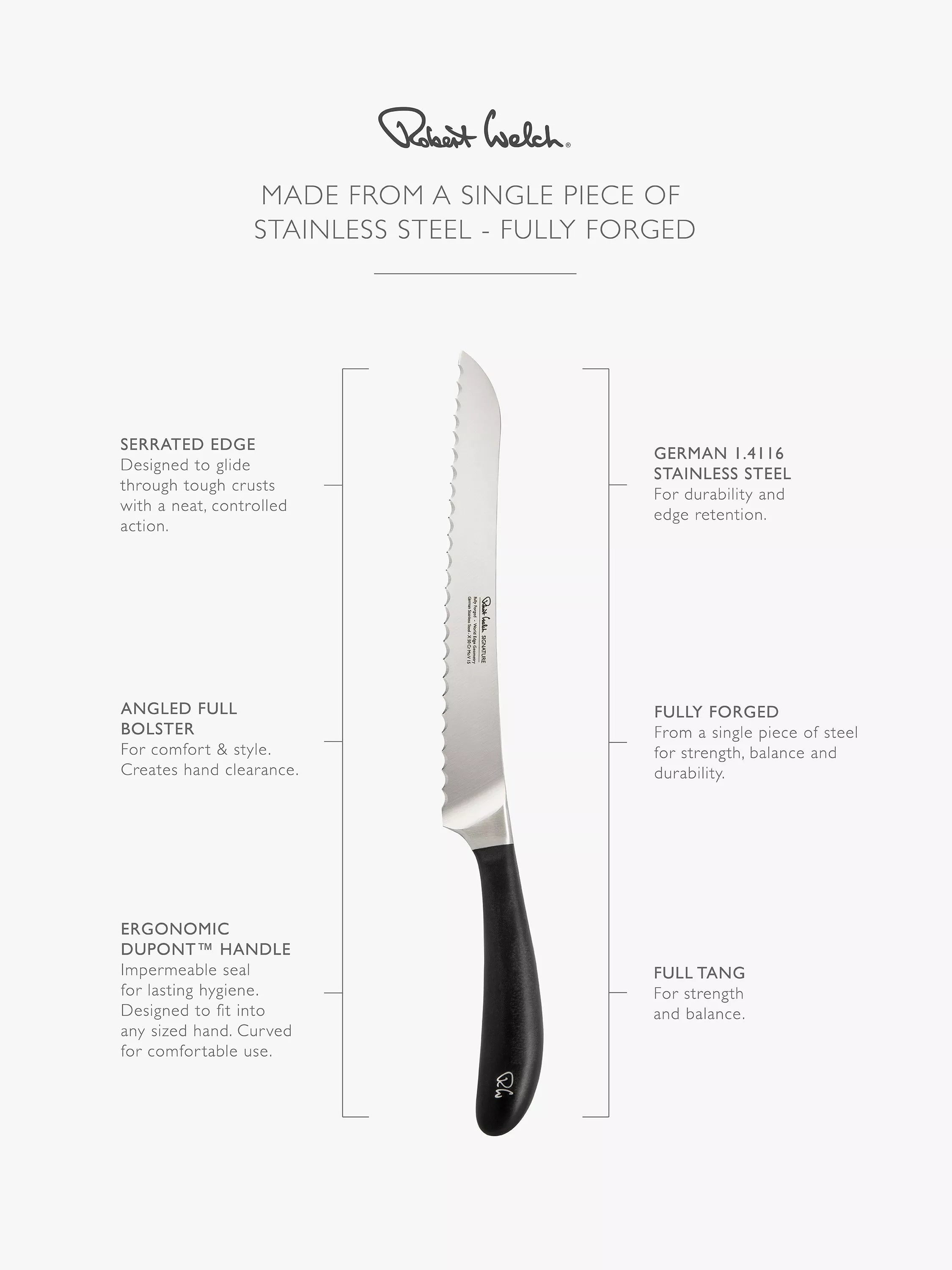 Robert Welch knife set 16cm 22cm, imported from the UK