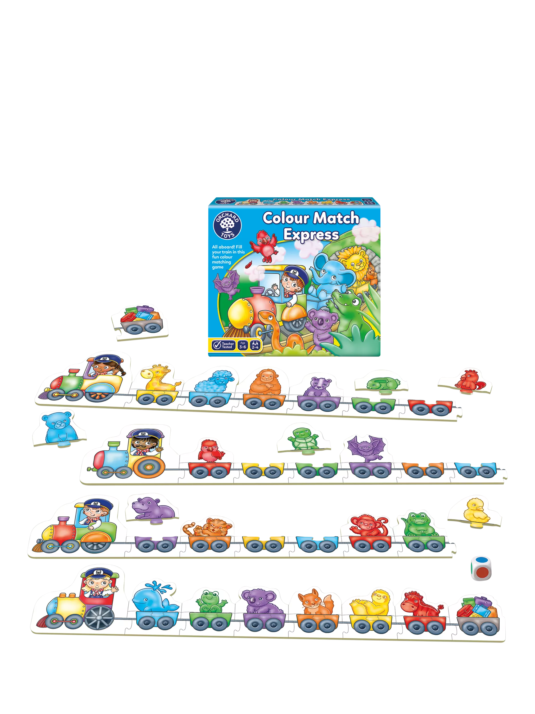 Orchard Toys Colour Match Express board game, imported from the UK