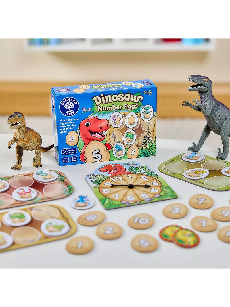 Orchard Toys Dinosaur Number Eggs board game (British brand)