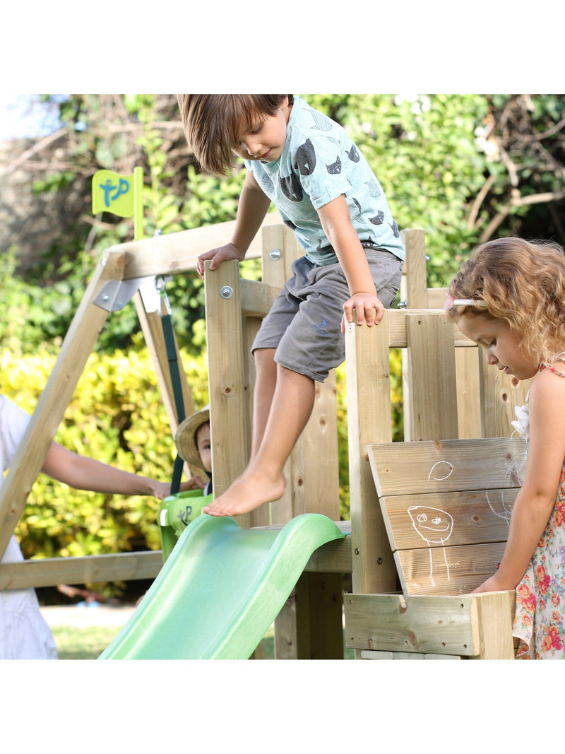TP Toys toddler wooden swing set with slide and sandpit (British brand)