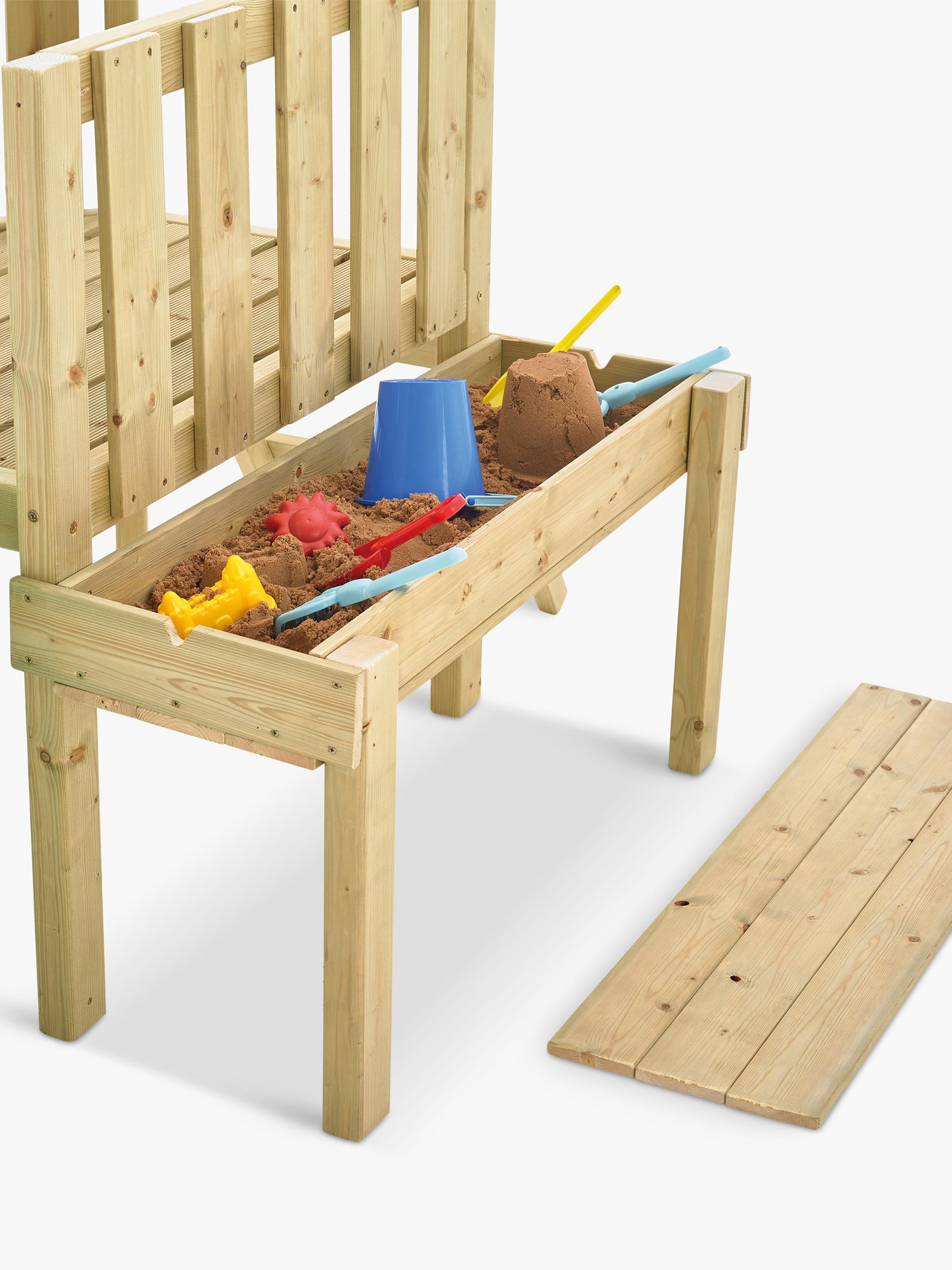 TP Toys toddler wooden swing set with slide and sandpit (British brand)