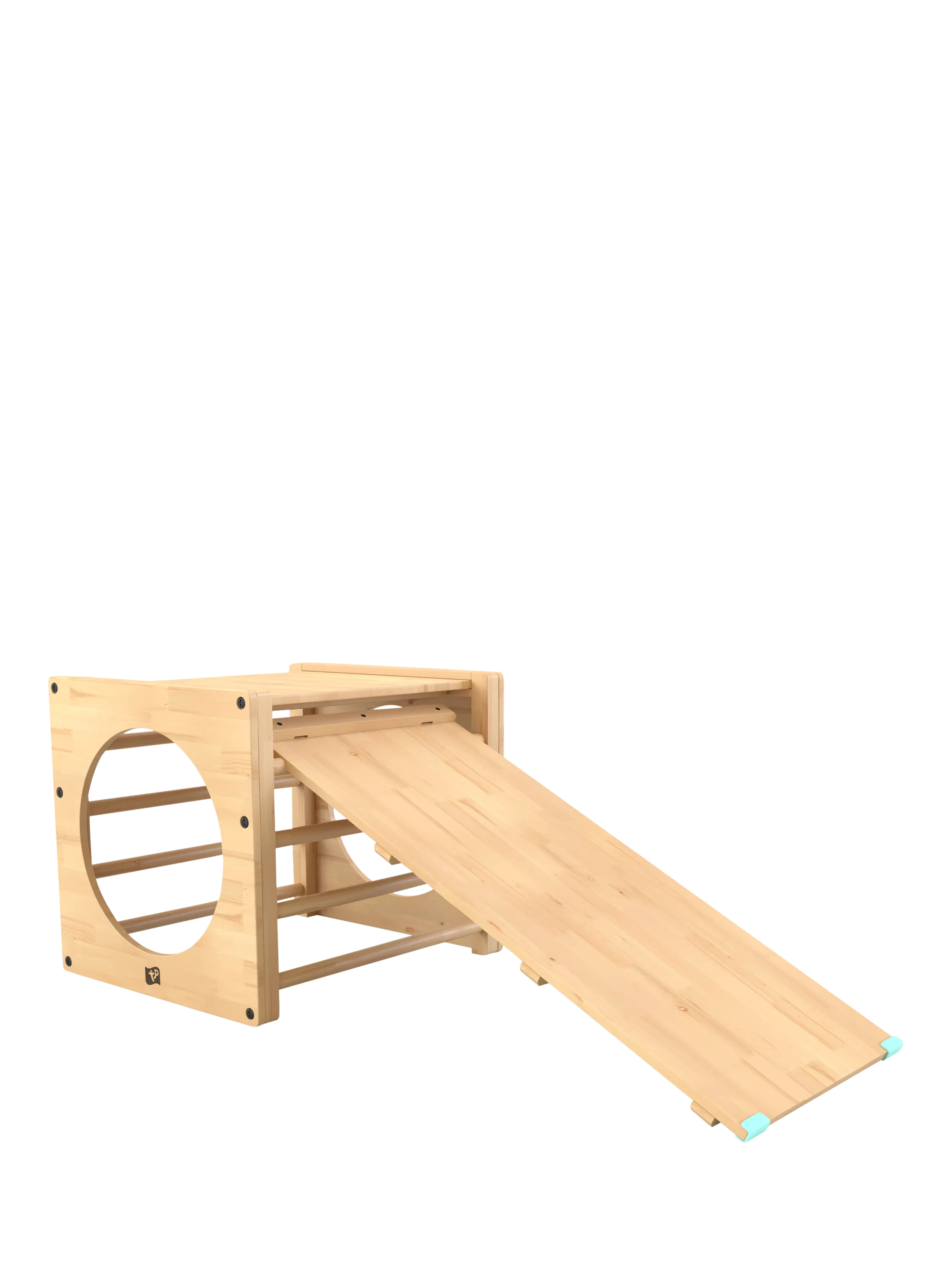 TP Toys wooden climbing cube with bridge and slide (British brand)