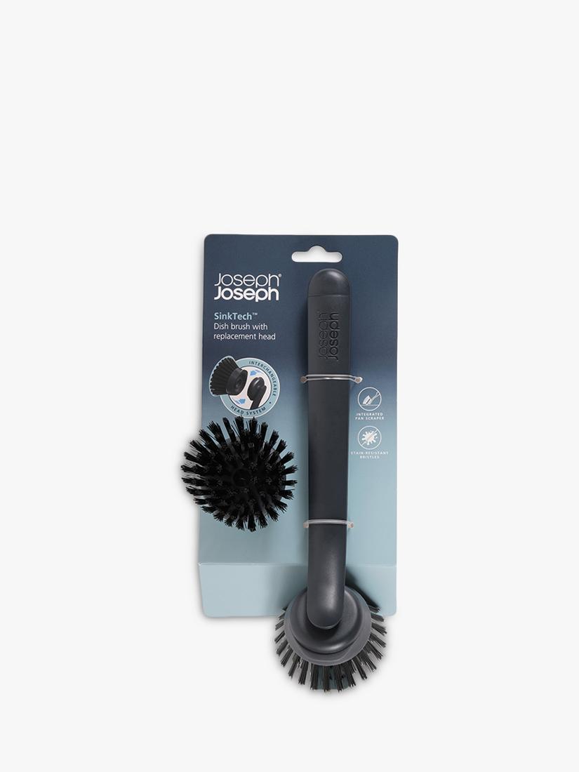 Joseph Joseph washing up brush with replacement head in graphite, UK version