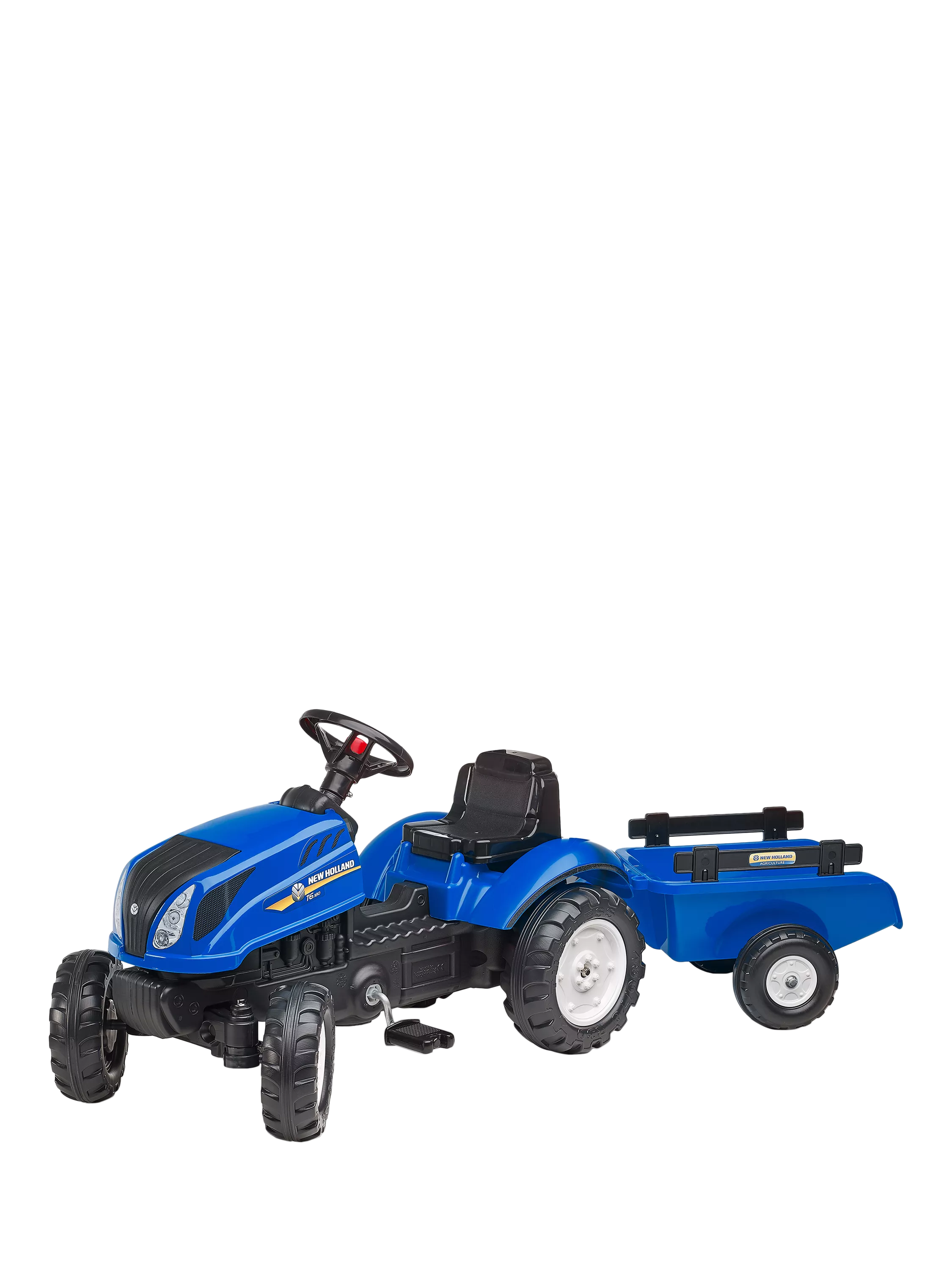 Mookie New Holland pedal tractor with trailer, UK version