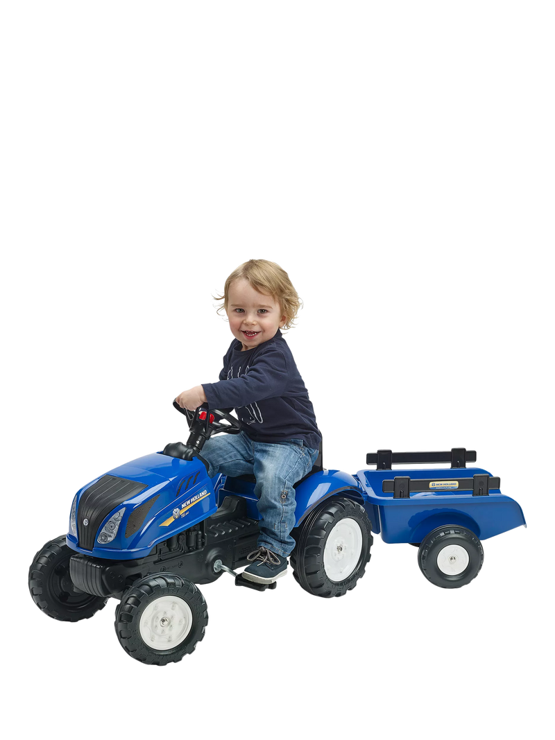 Mookie New Holland pedal tractor with trailer, UK version