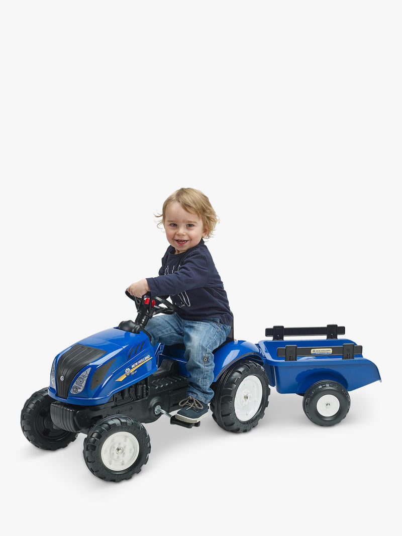 Mookie New Holland pedal tractor with trailer, UK version