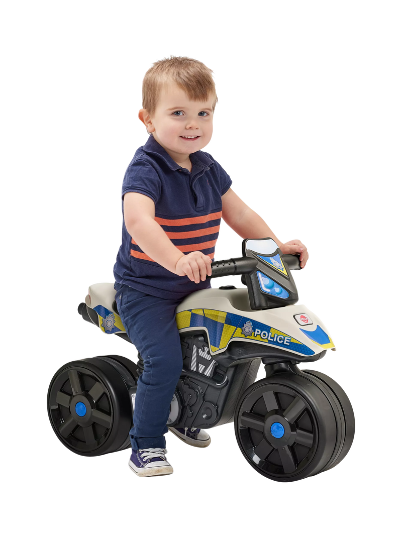 Mookie Falk UK Police ride-on toy motorbike - British product