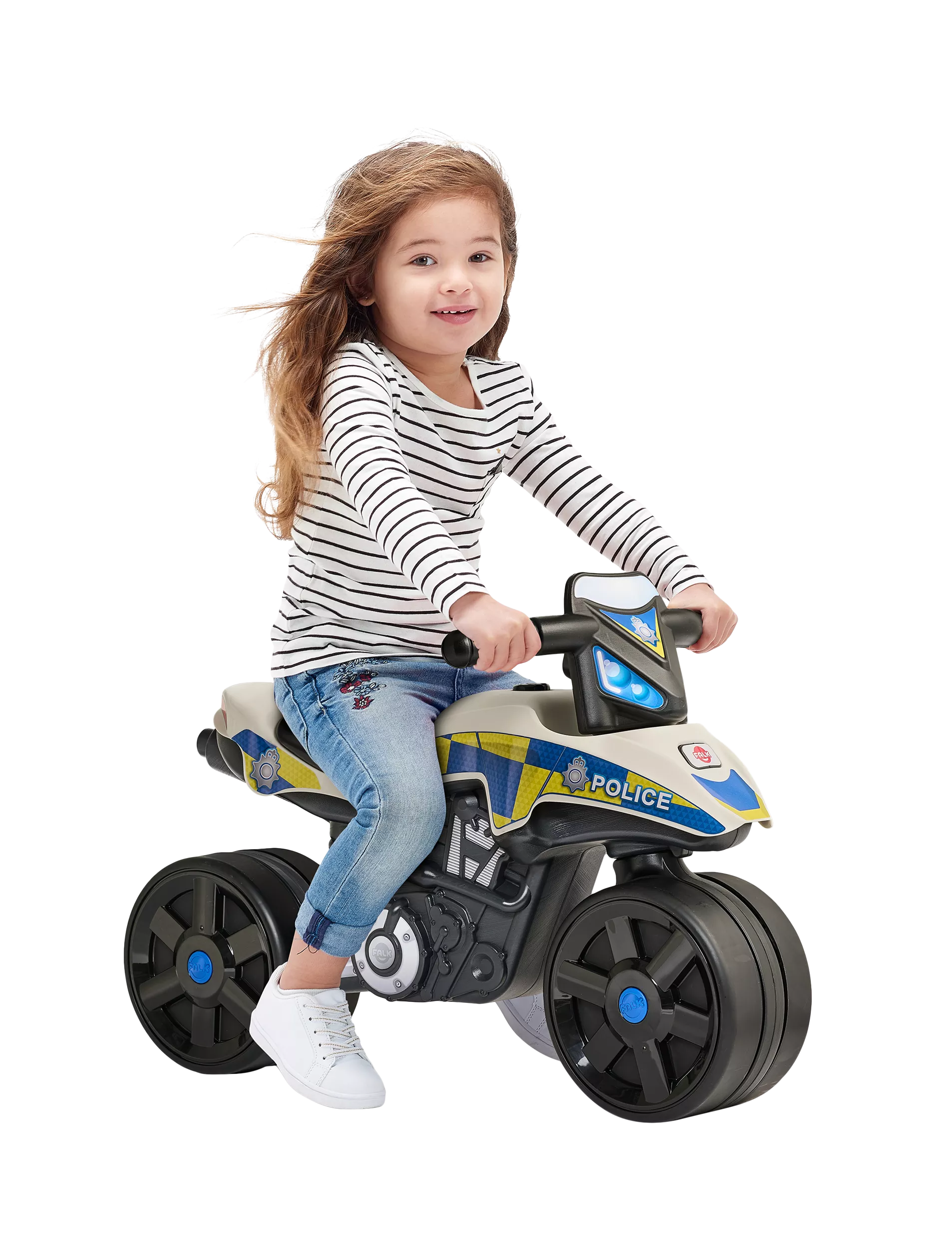 Mookie Falk UK Police ride-on toy motorbike - British product