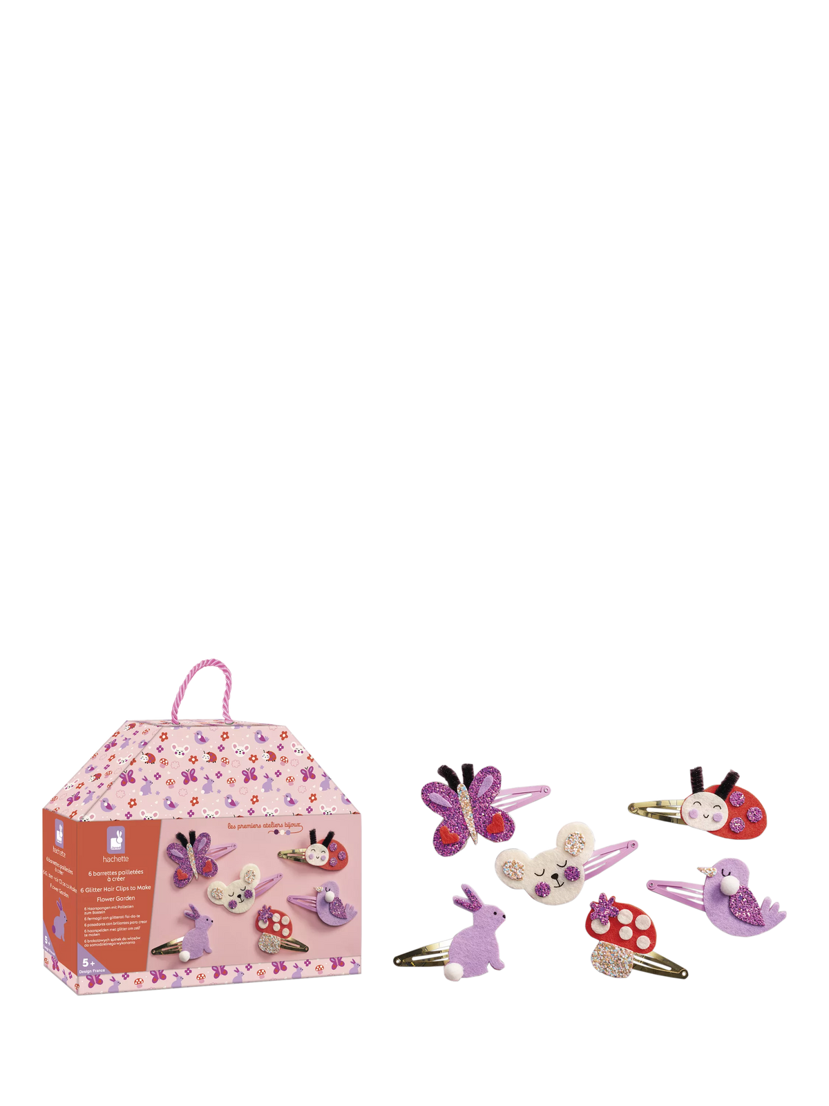 Janod kids hair clips craft kit flower garden, imported from the UK
