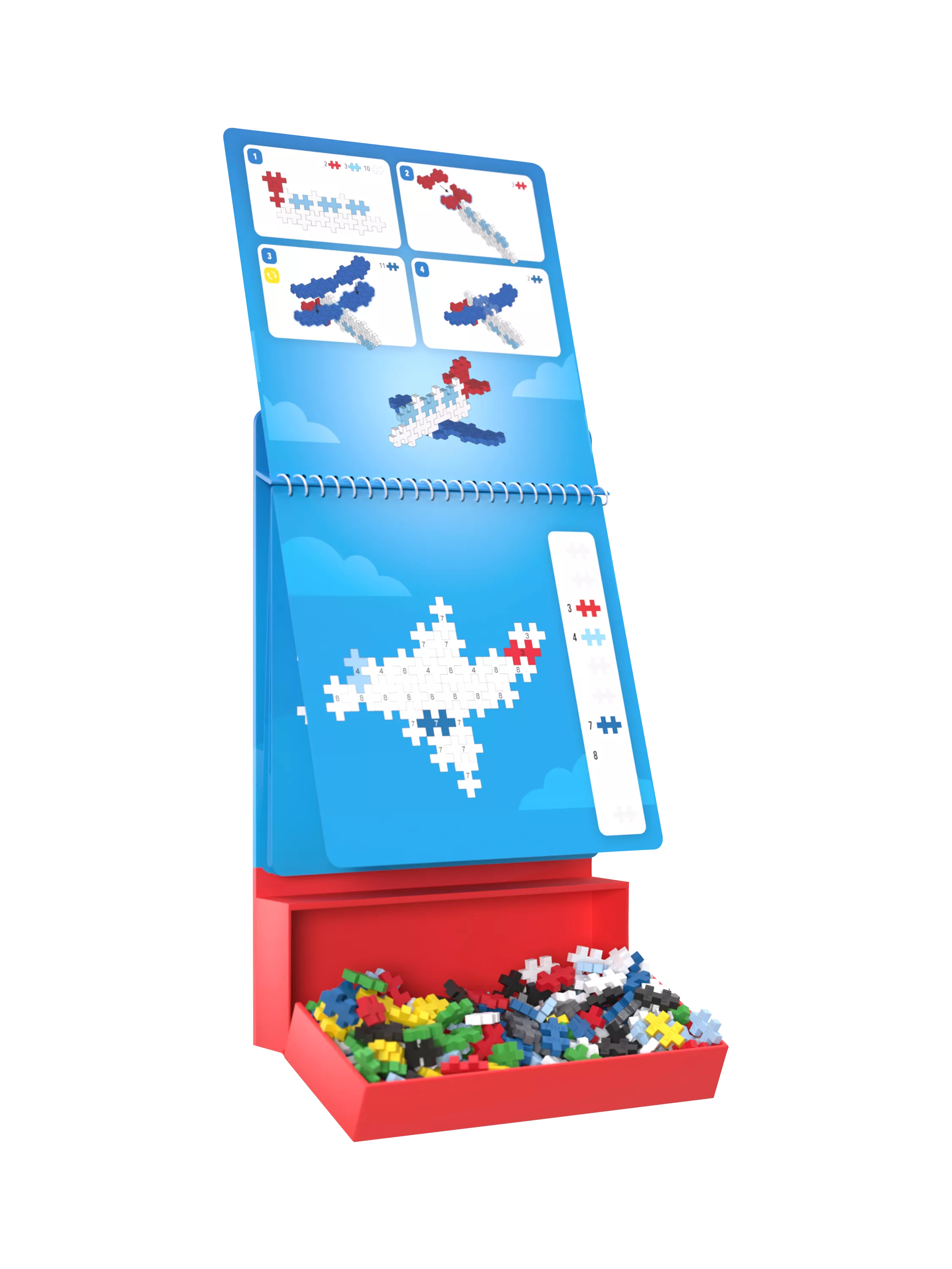 Plus-Plus Puzzle by Number Transportation Activity Pad 125 pieces (British brand)