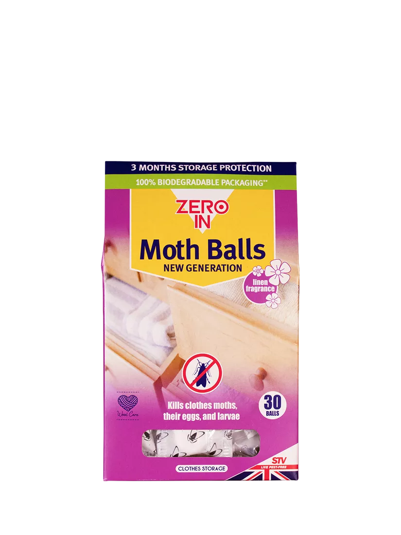 ZeroIn New Generation moth balls pack of 30 (British brand)