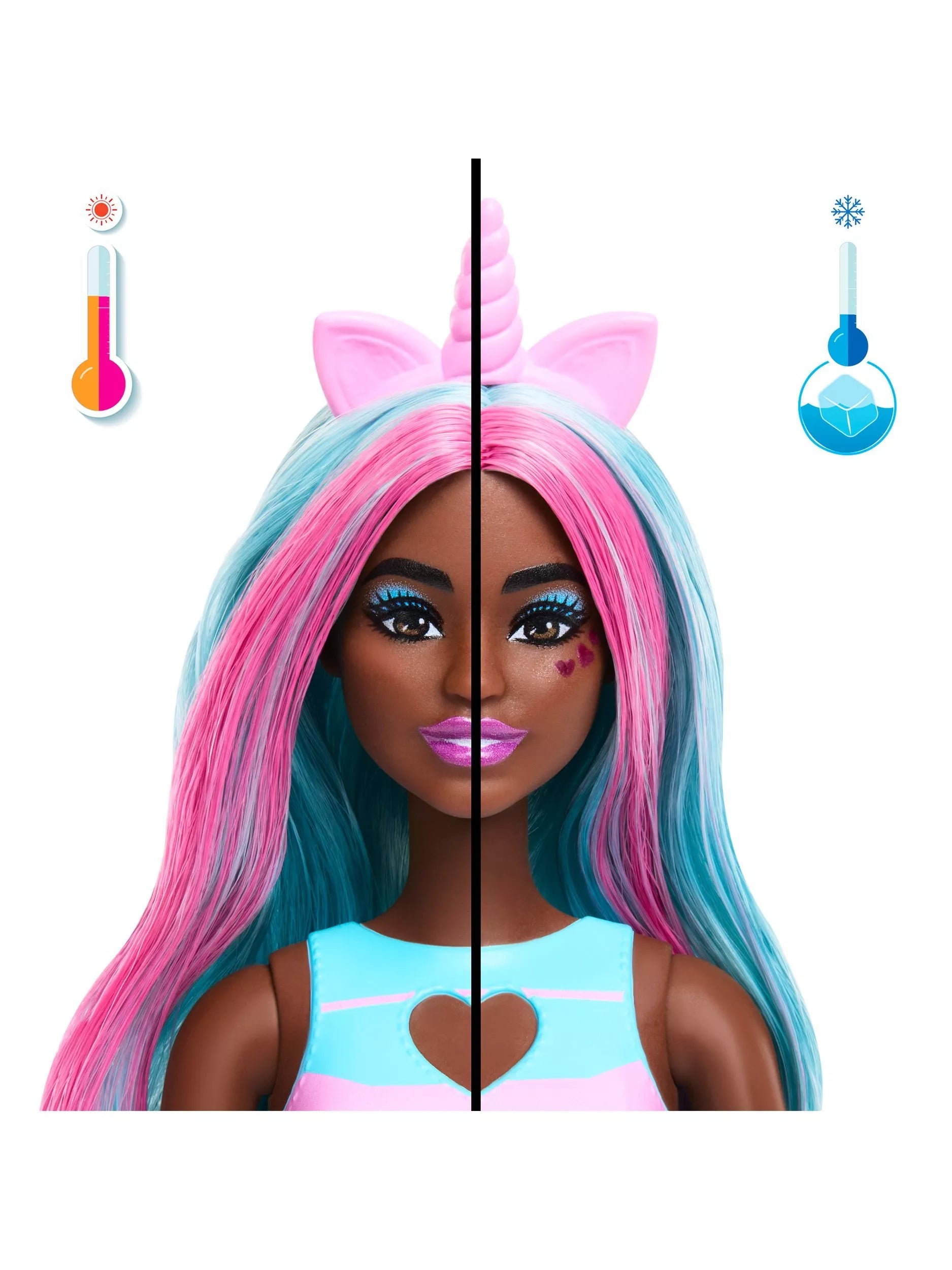 Barbie Pop Reveal doll with sensory slime and surprises, UK version
