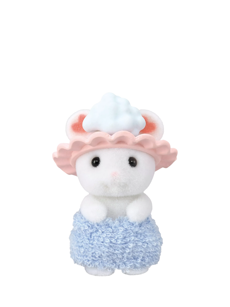 Sylvanian Families Bath Time Bubble Siblings set with Marshmallow Mouse figures - British product