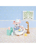 Sylvanian Families Bath Time Bubble Siblings set with Marshmallow Mouse figures - British product