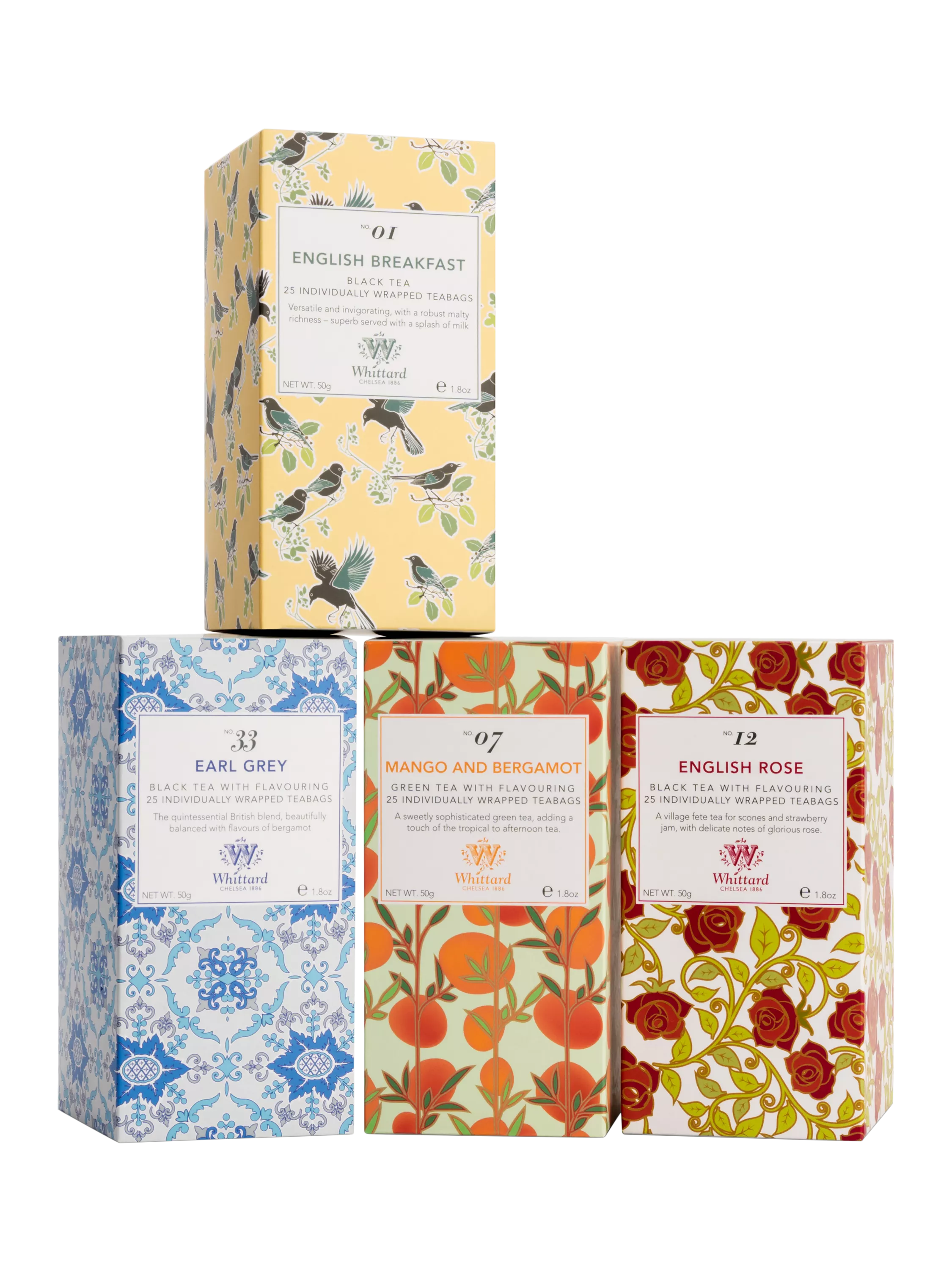 Whittard tea gift set classic tea blends 200g - British product