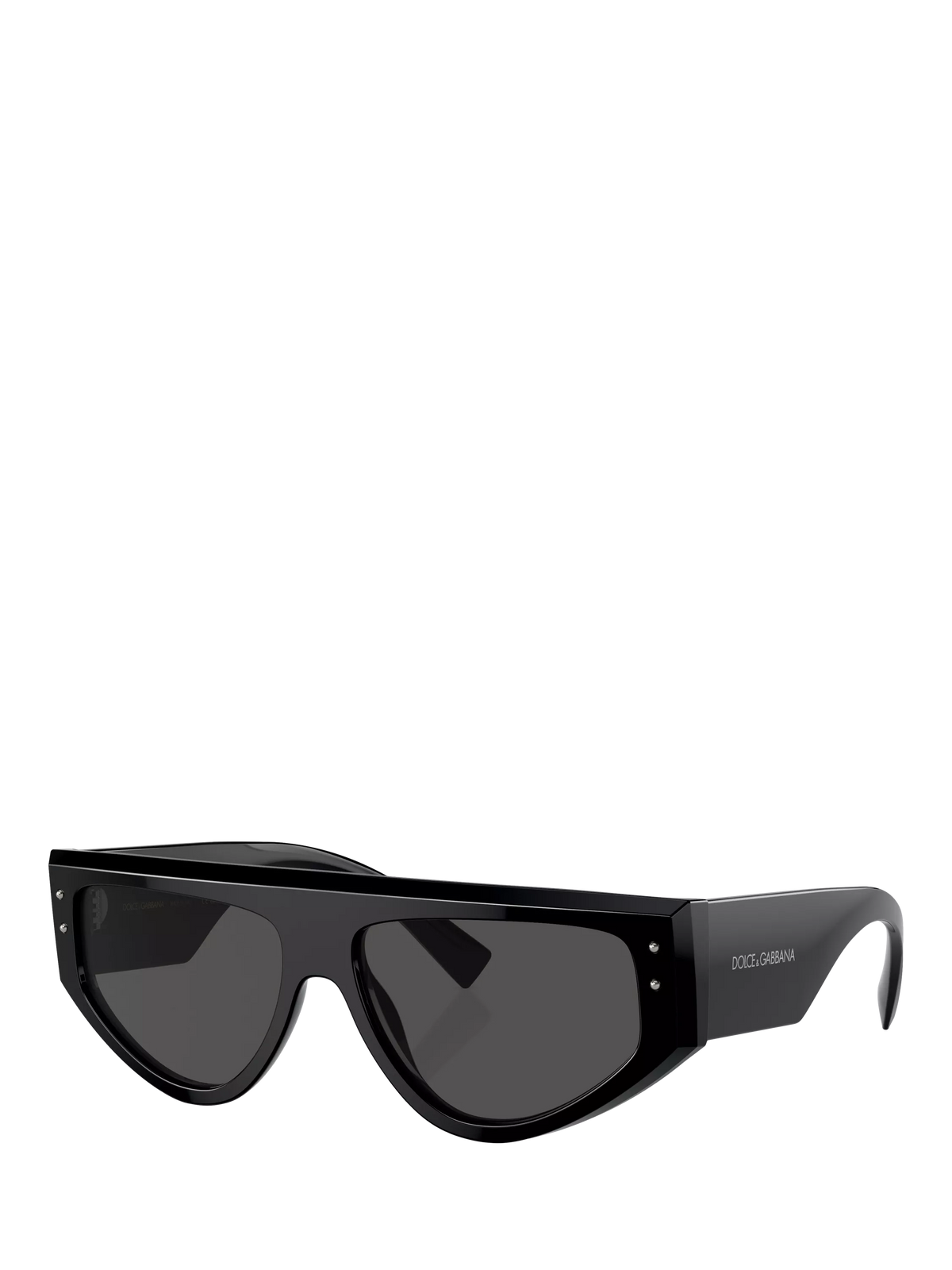 Dolce & Gabbana unregelmäßige Sonnenbrille schwarzer Acetatrahmen - Britisches Produkt