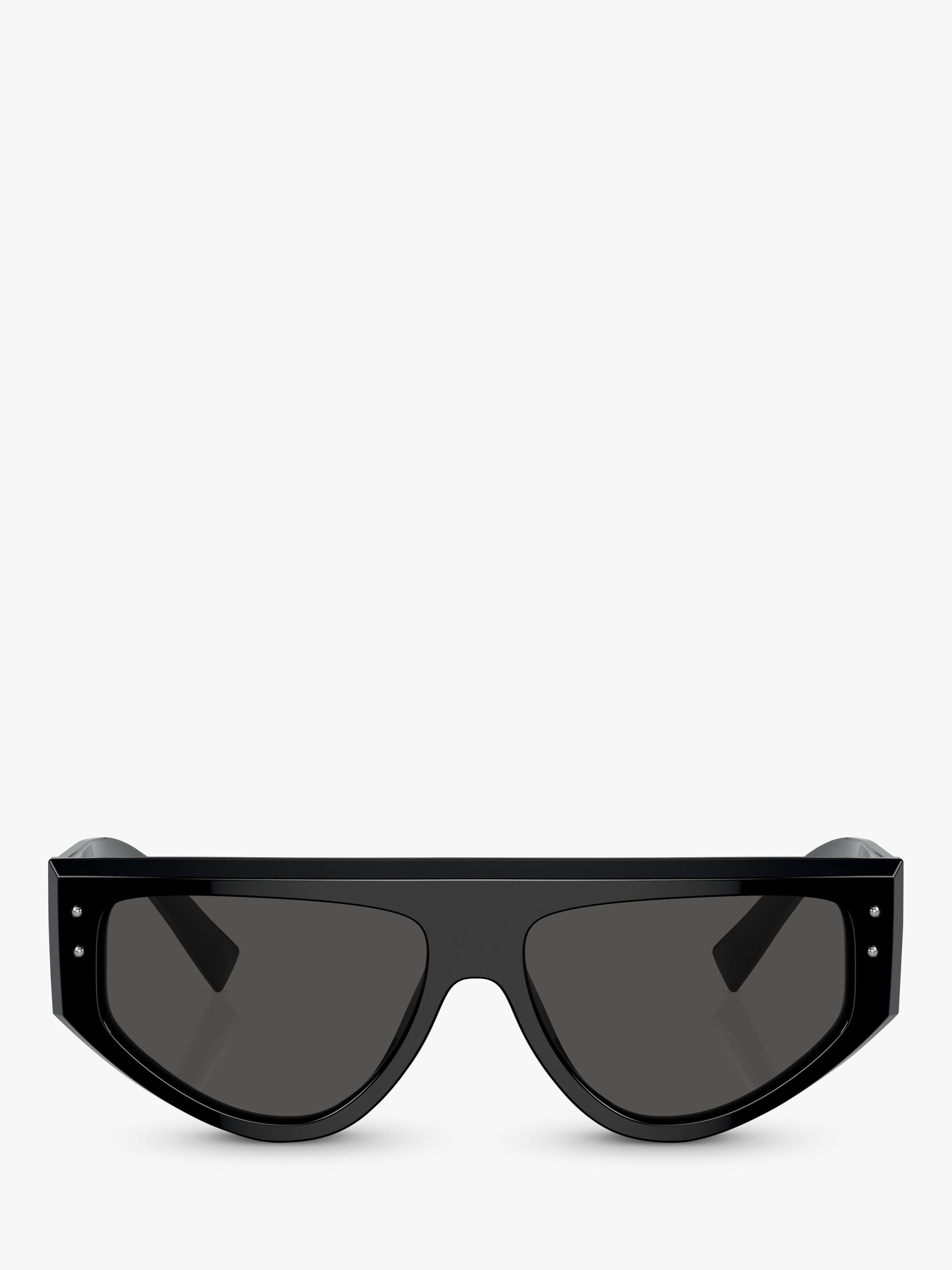 Dolce & Gabbana unregelmäßige Sonnenbrille schwarzer Acetatrahmen - Britisches Produkt