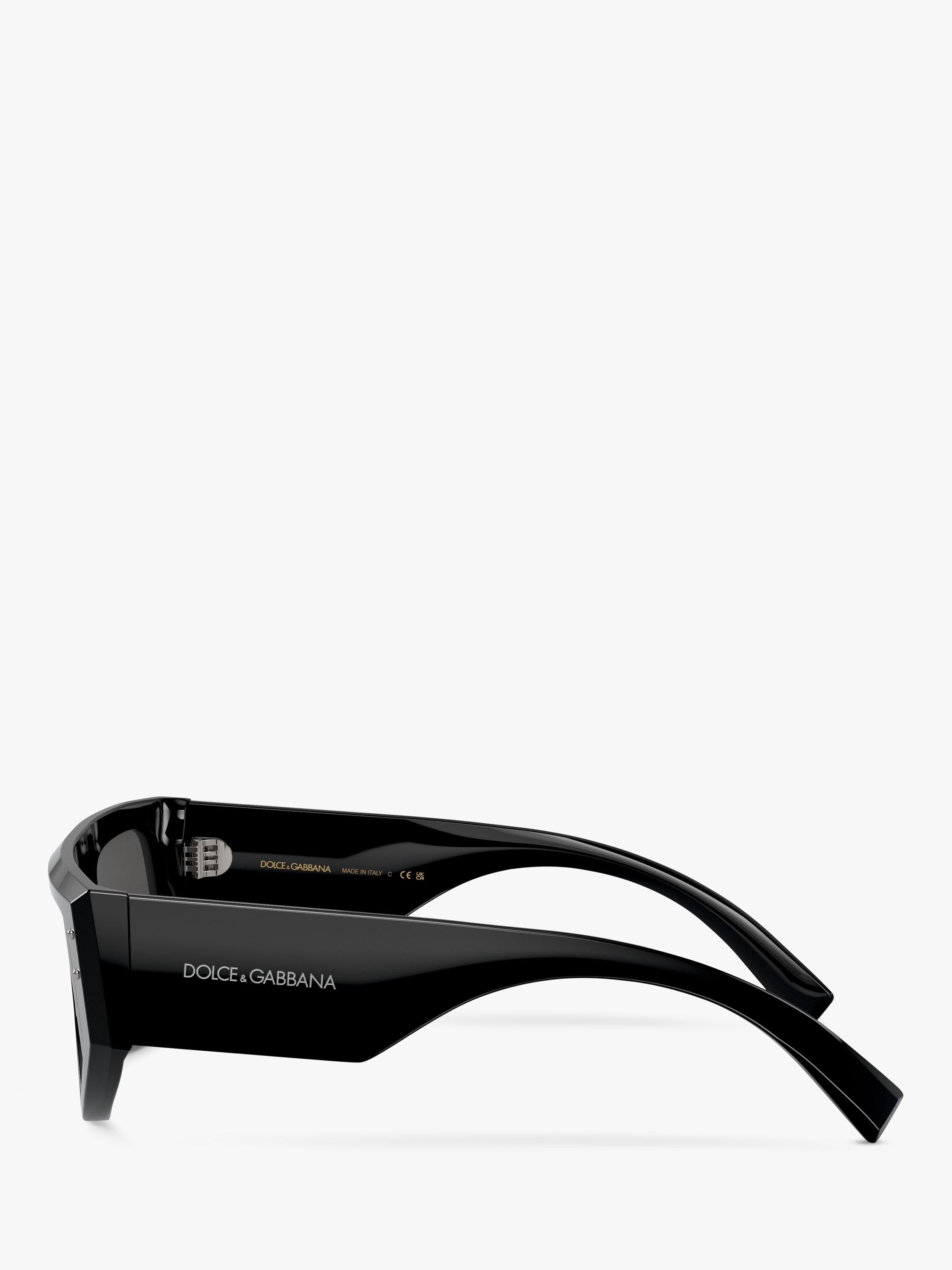 Dolce & Gabbana unregelmäßige Sonnenbrille schwarzer Acetatrahmen - Britisches Produkt