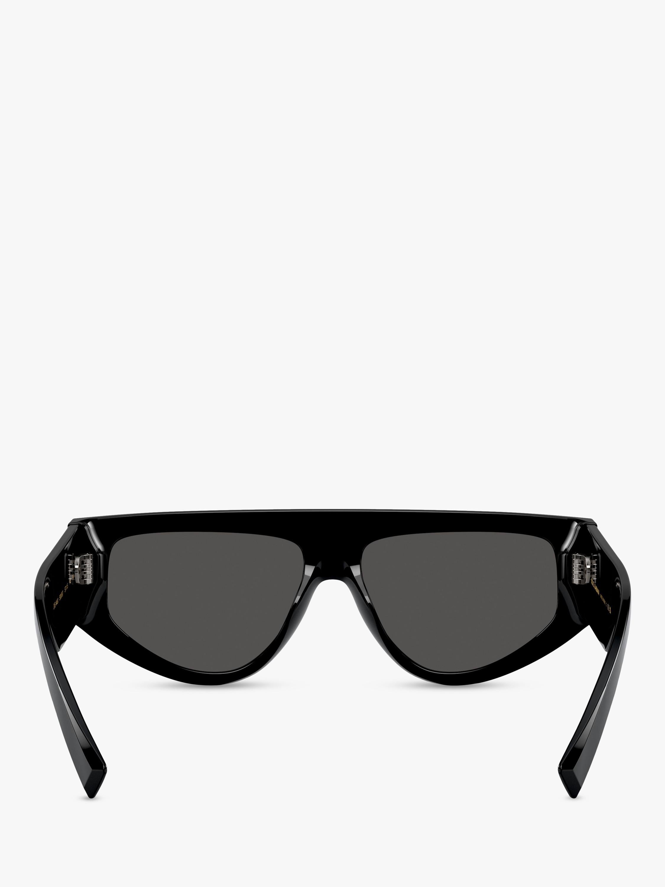Dolce & Gabbana unregelmäßige Sonnenbrille schwarzer Acetatrahmen - Britisches Produkt