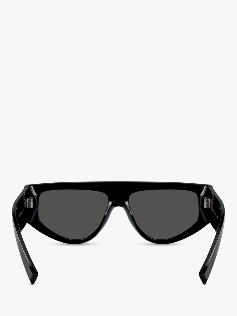 Dolce & Gabbana unregelmäßige Sonnenbrille schwarzer Acetatrahmen - Britisches Produkt