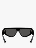 Dolce & Gabbana unregelmäßige Sonnenbrille schwarzer Acetatrahmen - Britisches Produkt